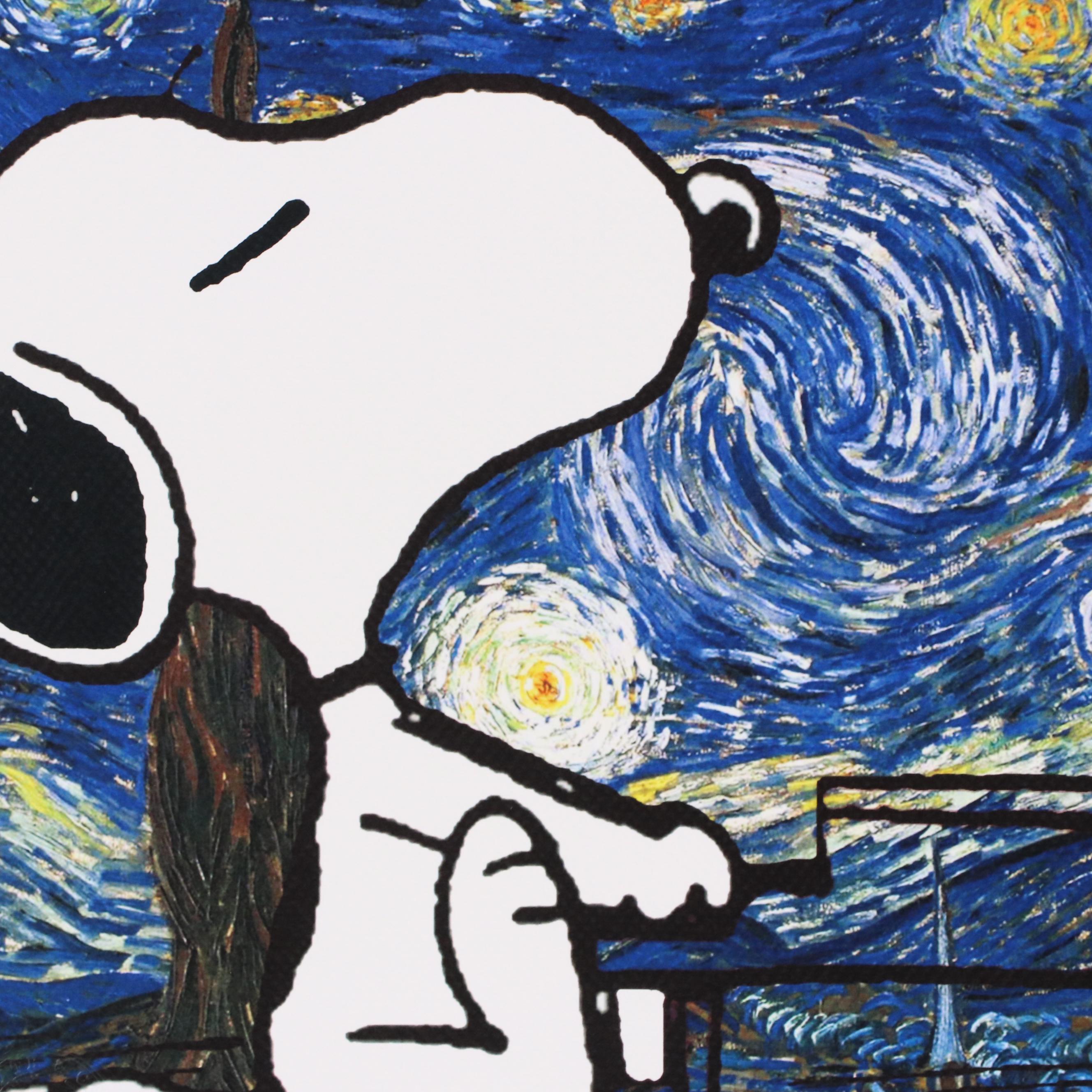 Death NYC Pop Art Graphic Print of Snoopy x Van Gogh, 2023