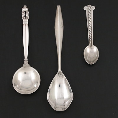 Hector Aguilar, Georg Jensen, and Reed & Barton Sterling Silver Spoons