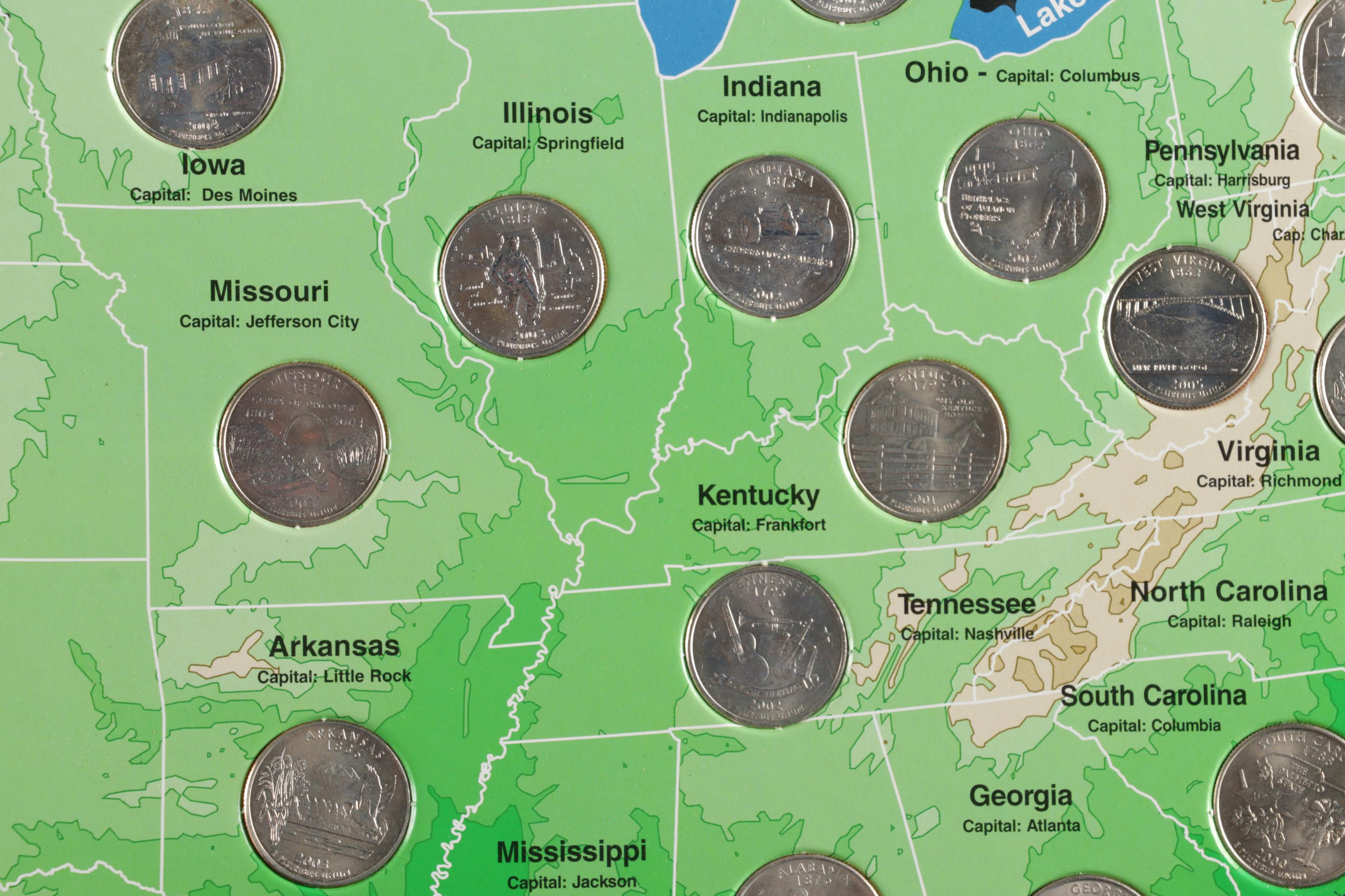 United States Commemorative Quarter Collection and Other US Coins