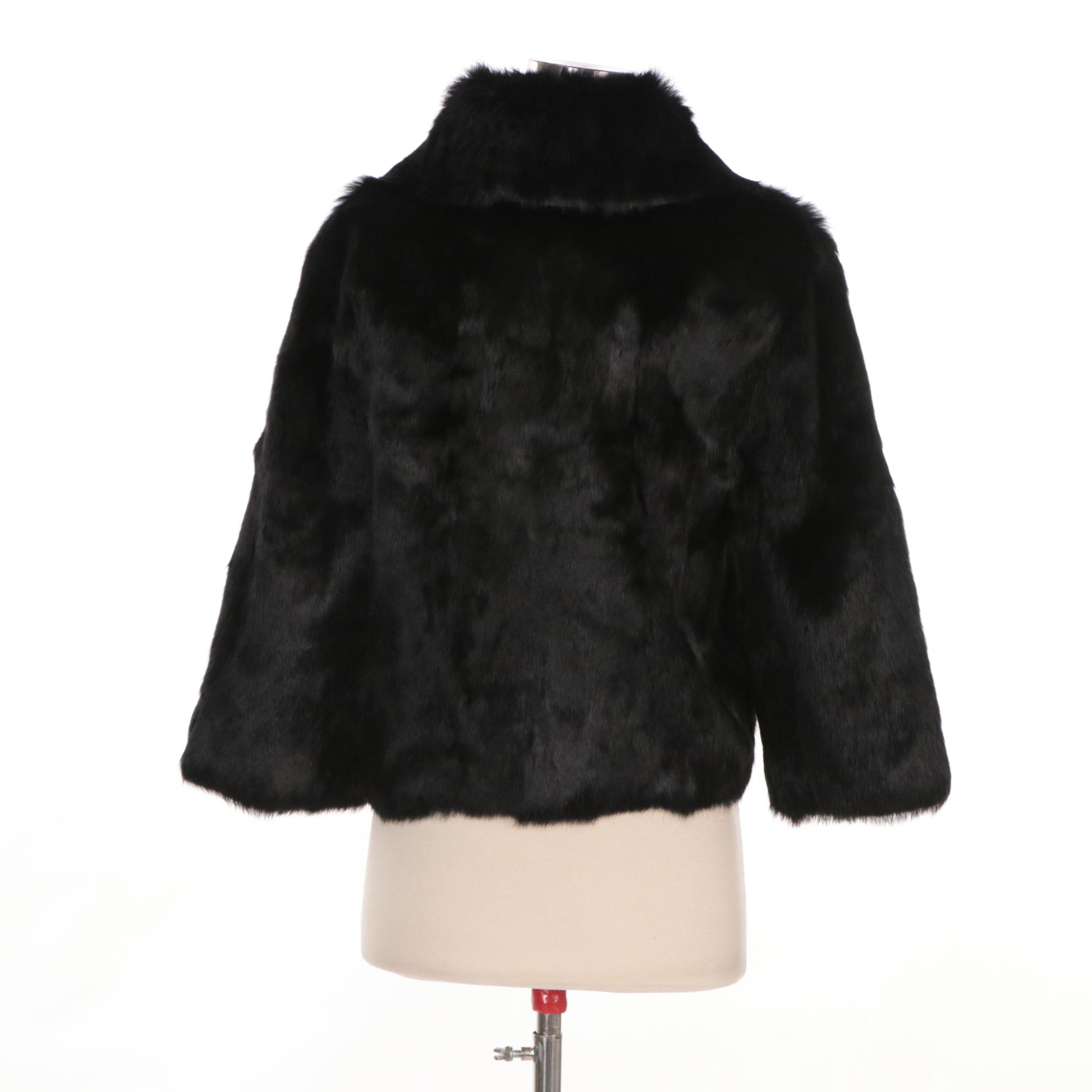Cejon Accessories Black Rabbit Fur Jacket
