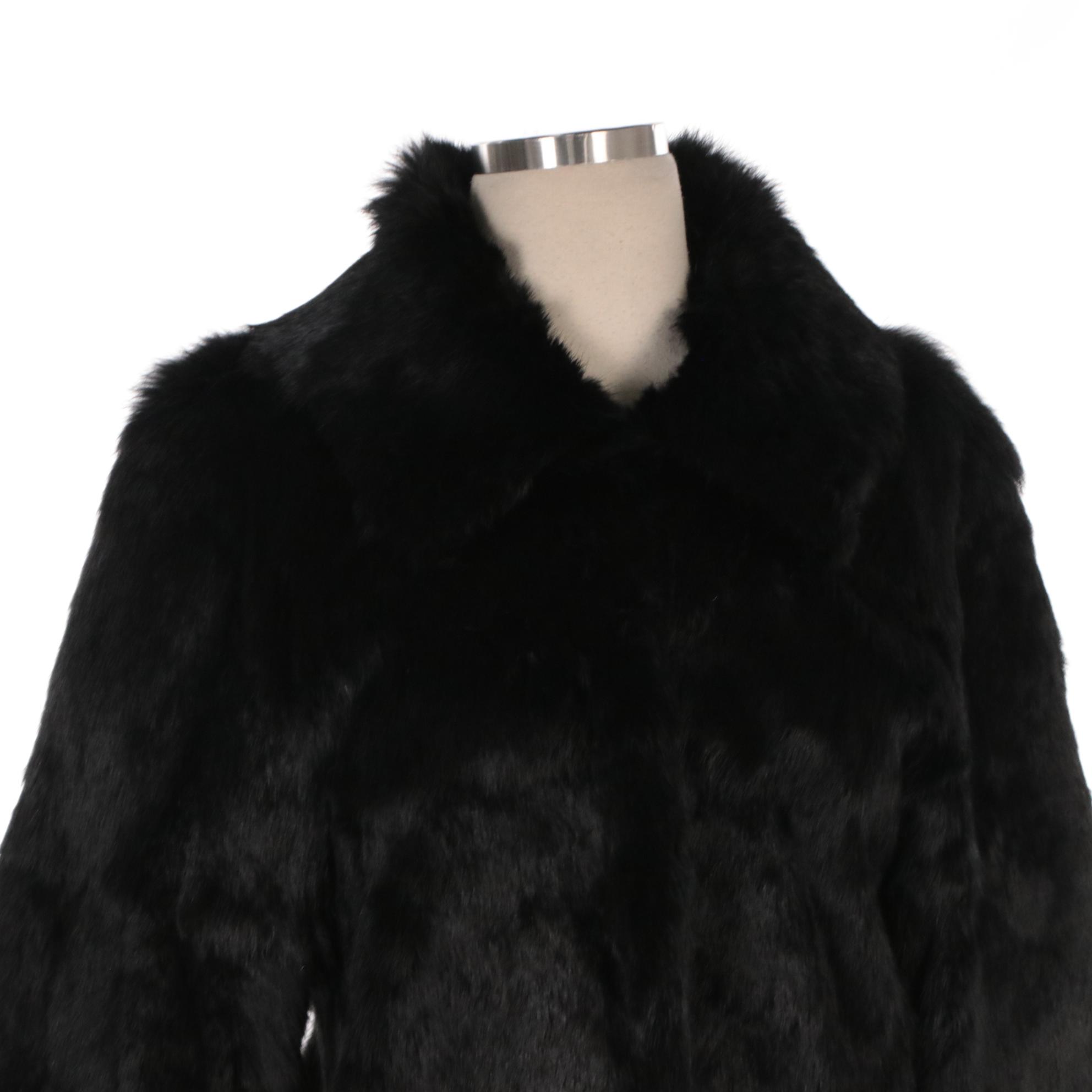 Cejon Accessories Black Rabbit Fur Jacket