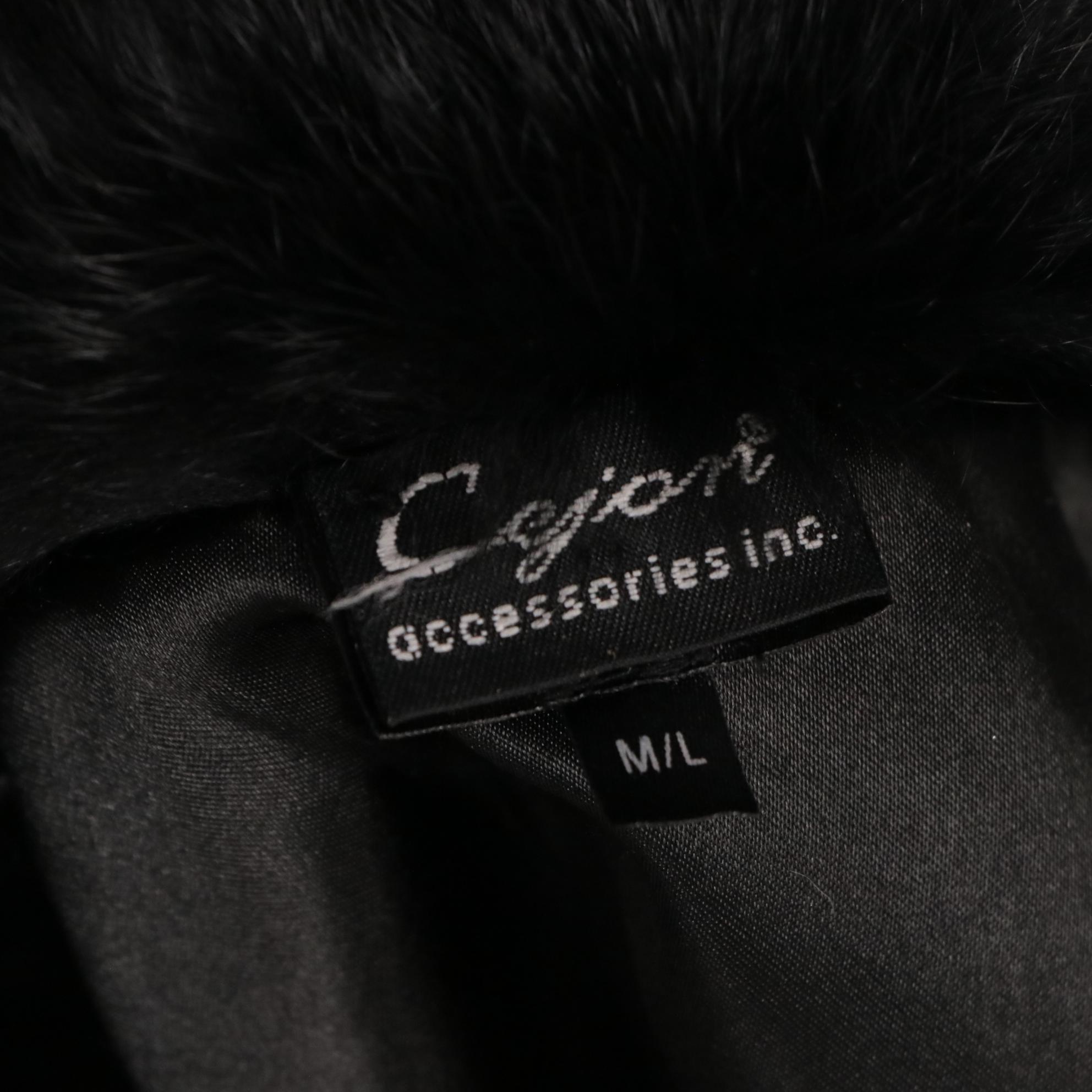 Cejon Accessories Black Rabbit Fur Jacket