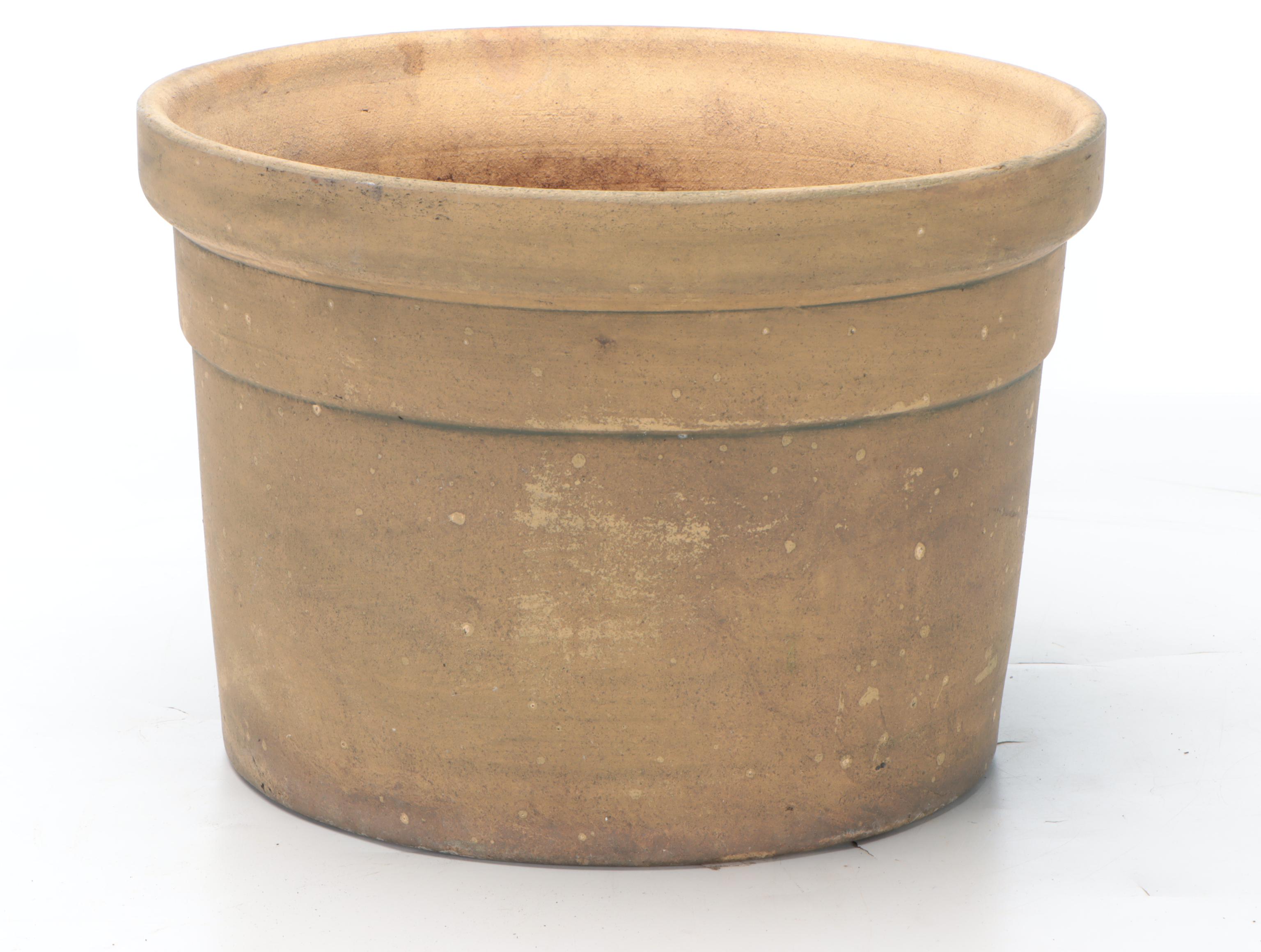 Oversized Metal Wind Chimes with Ceramic Planter, Late 20th/Early 21st C.