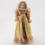 French Fashion Lady Doll with Cloth Body, Late 19th Century
