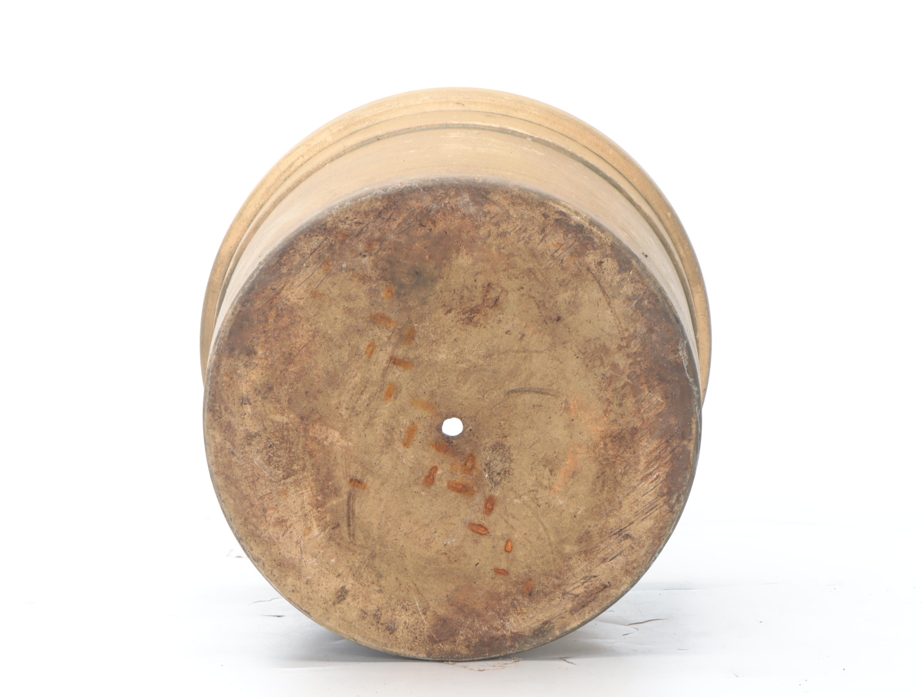 Oversized Metal Wind Chimes with Ceramic Planter, Late 20th/Early 21st C.