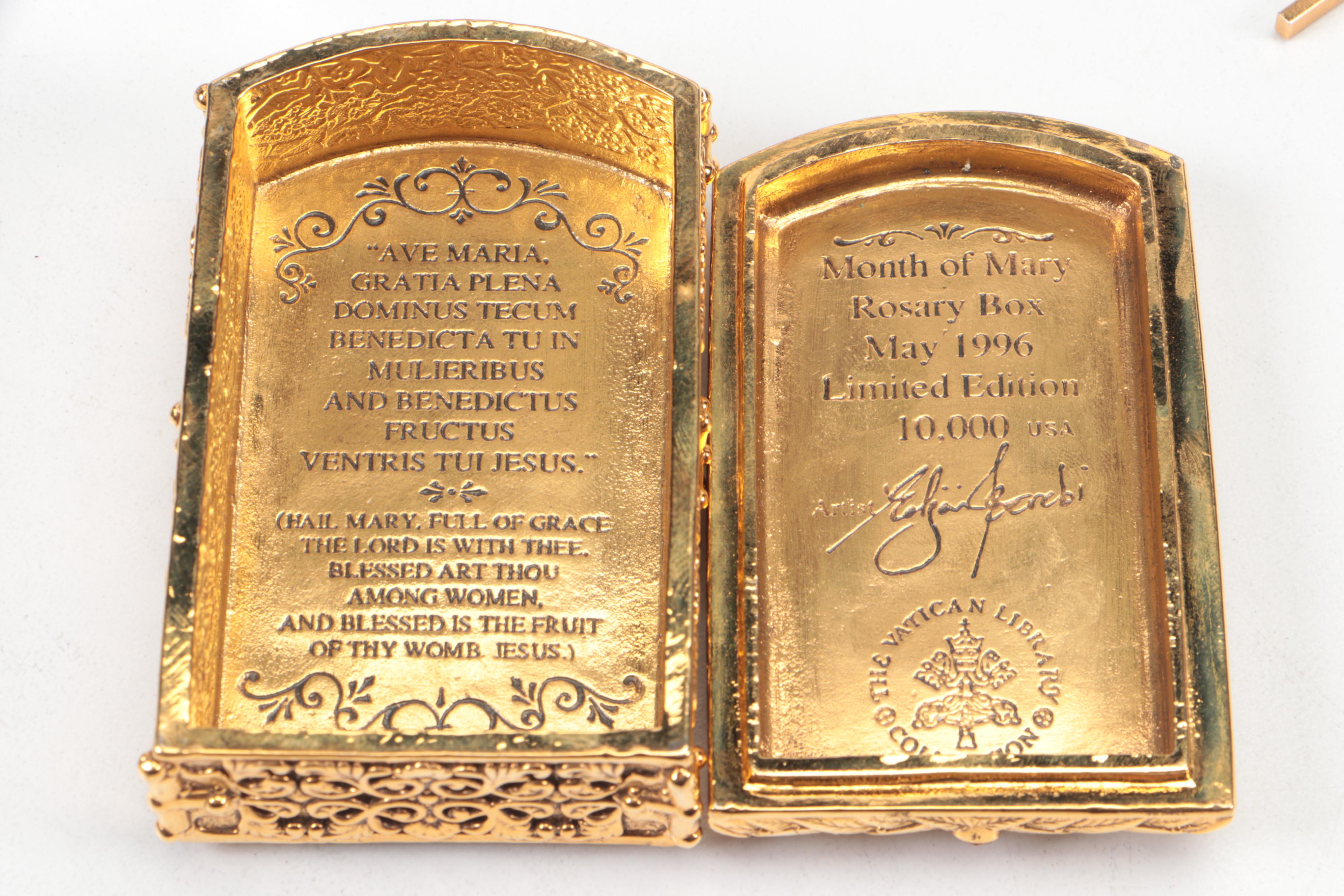 Vatican Library Collection Limited Edition Metal Virgin Mary Box with More