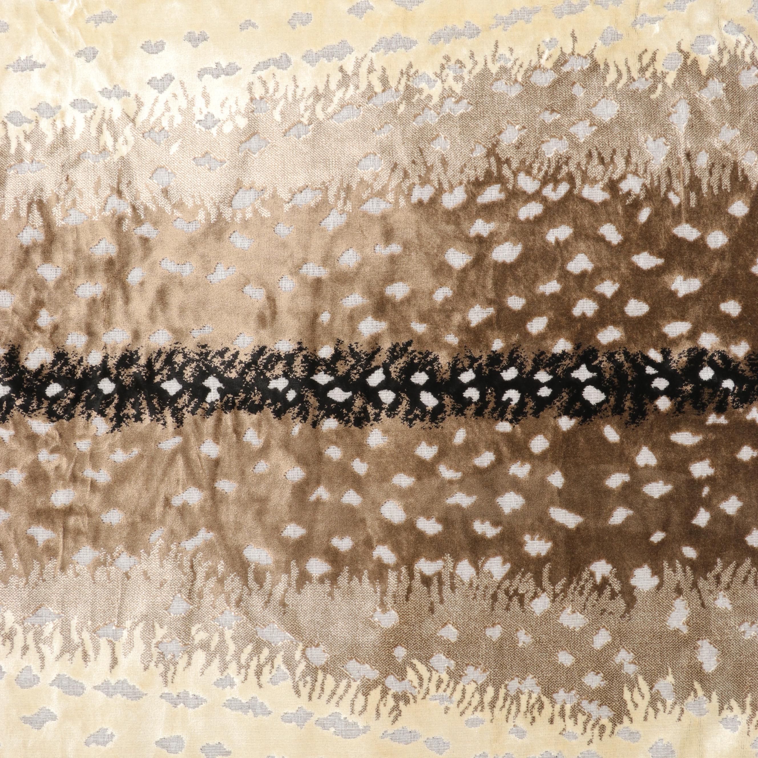 Partial Bolt of Animal Print Chenille Upholstery Fabric