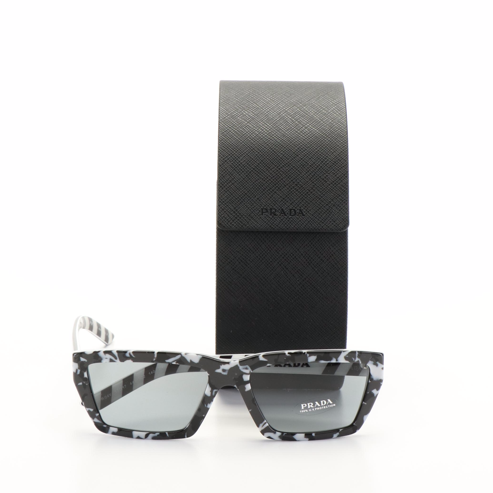 Prada 0PR 04VS Grey Lens Camouflage Sunglasses with Box and Case