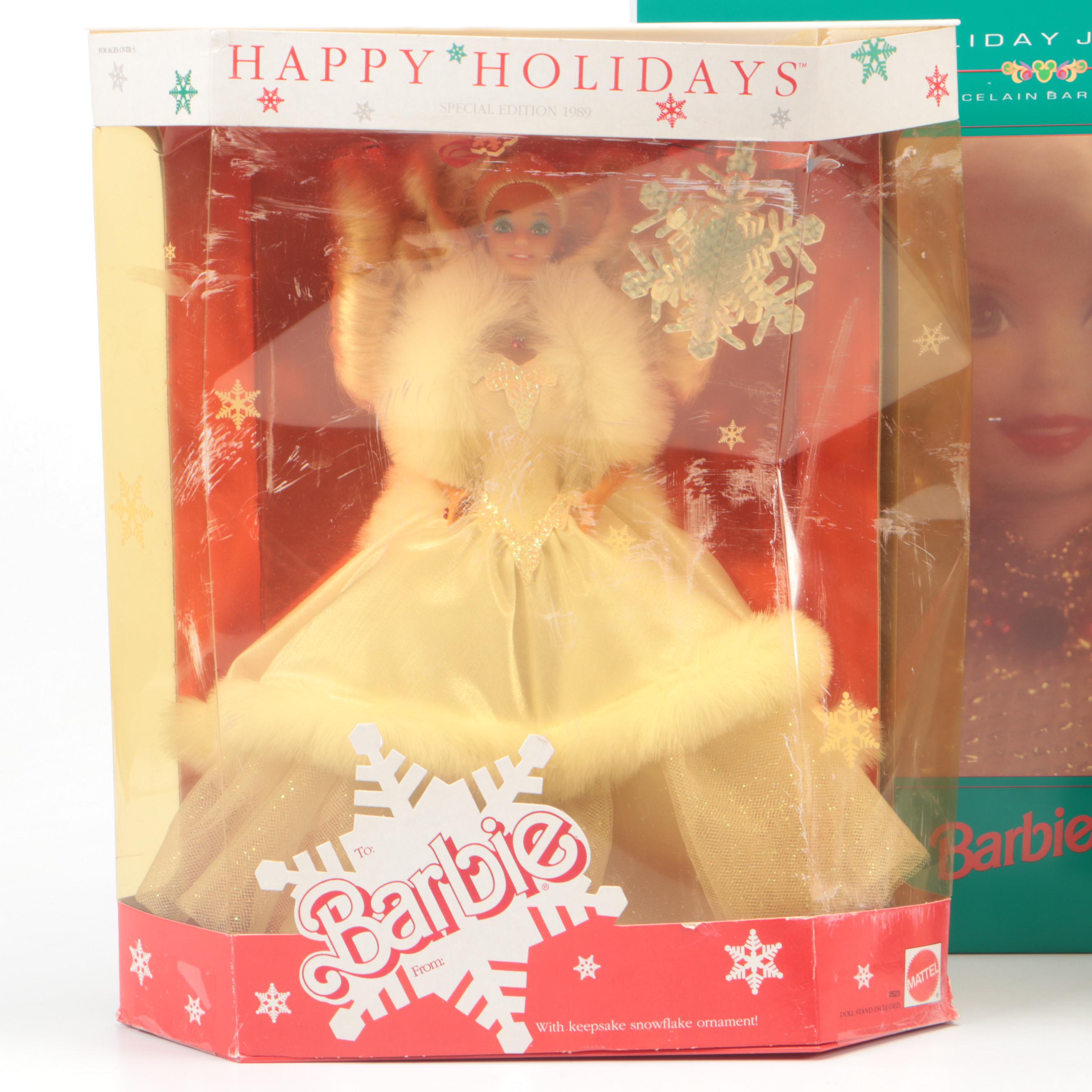 Mattel Special Edition "Happy Holidays" Barbie Dolls with More