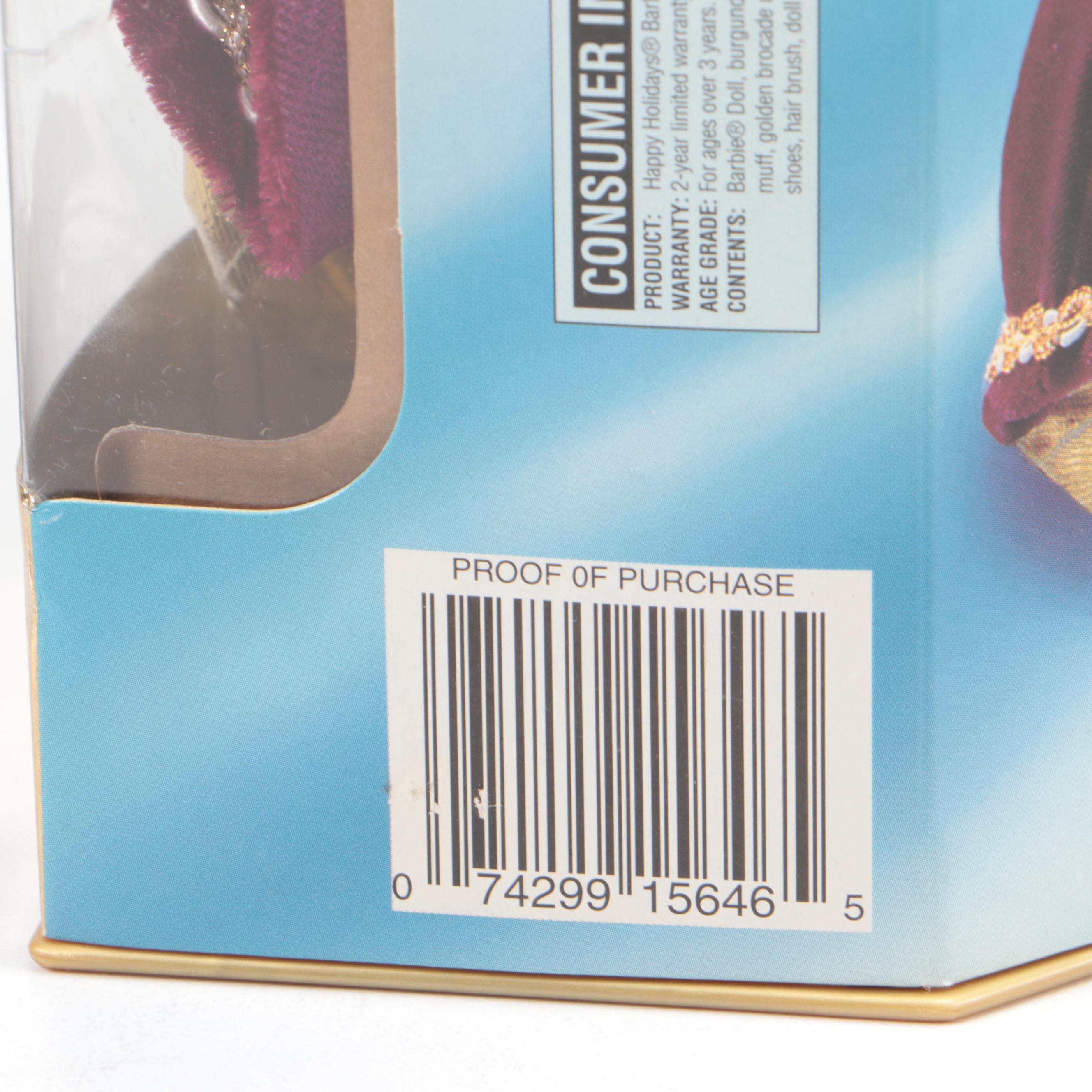 Mattel Special Edition "Happy Holidays" Barbie Dolls with More