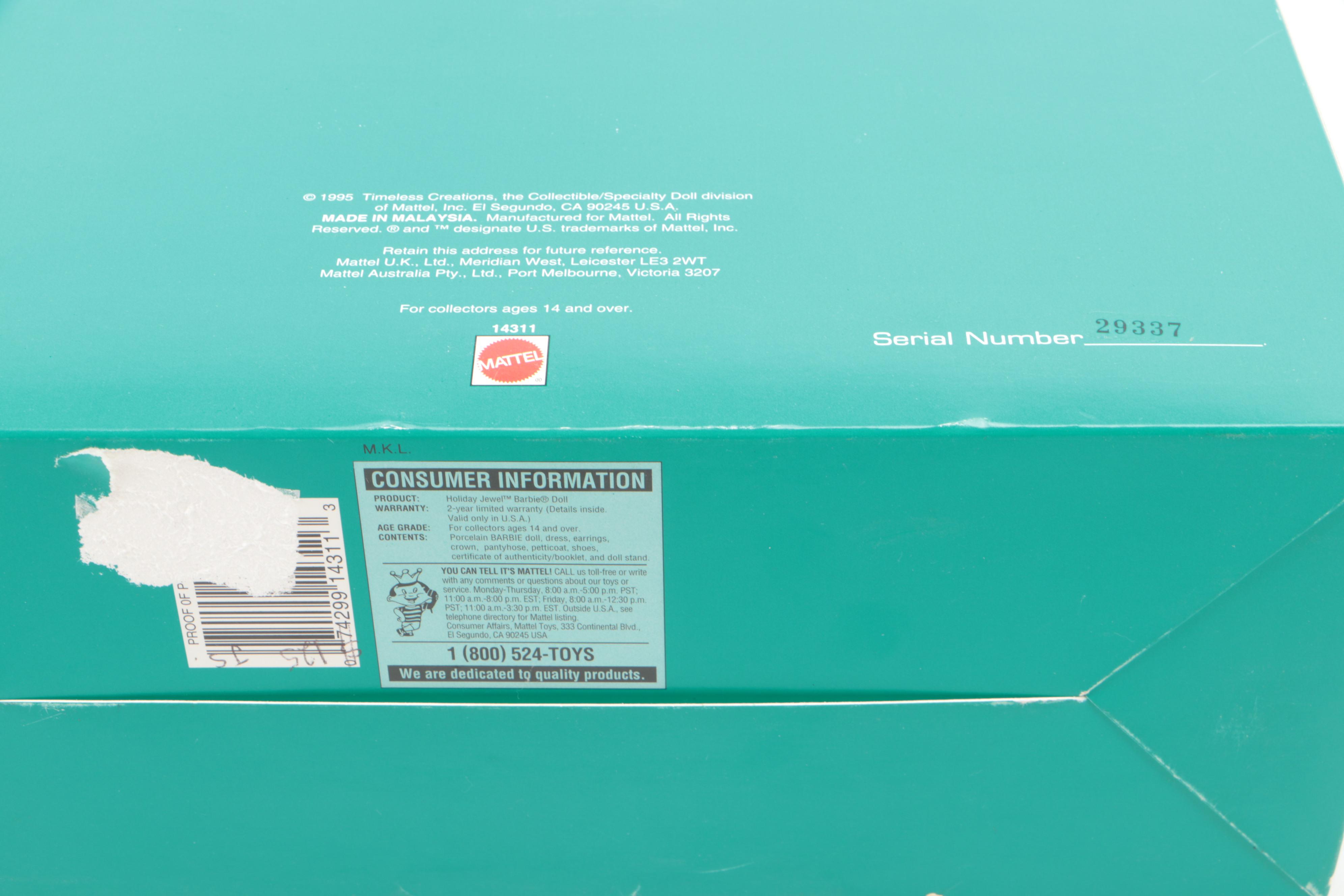 Mattel Special Edition "Happy Holidays" Barbie Dolls with More