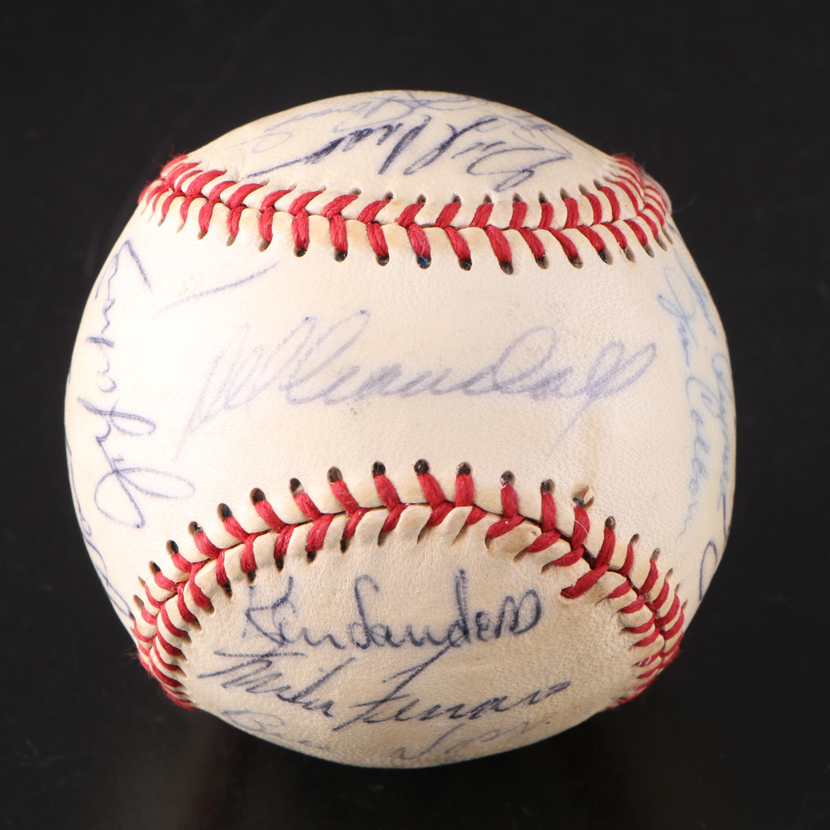 1972 Milwaukee Brewers Team-Signed Baseball Featuring Roy McMillan and More