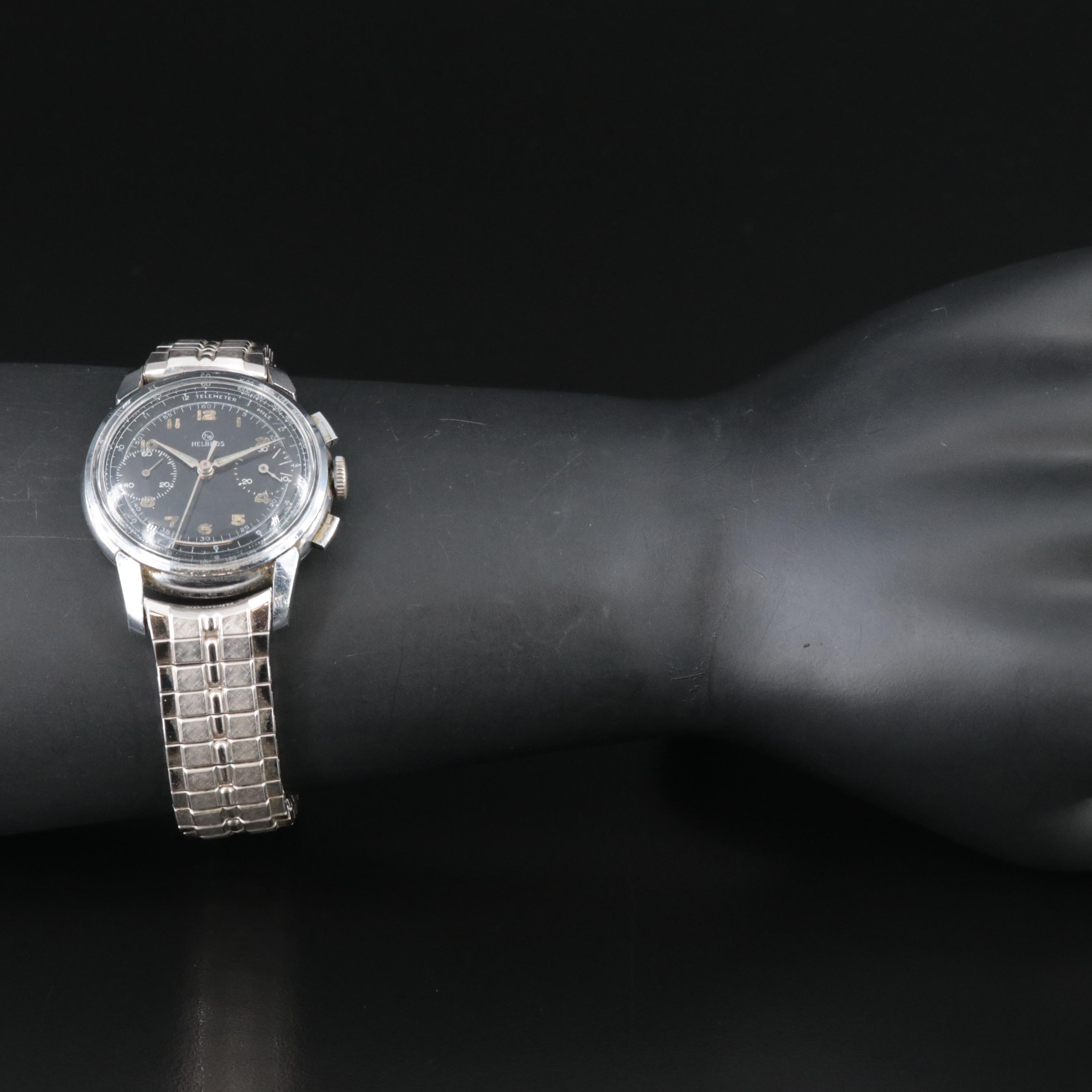 Vintage Helbros Chronograph Manual Wind Watch