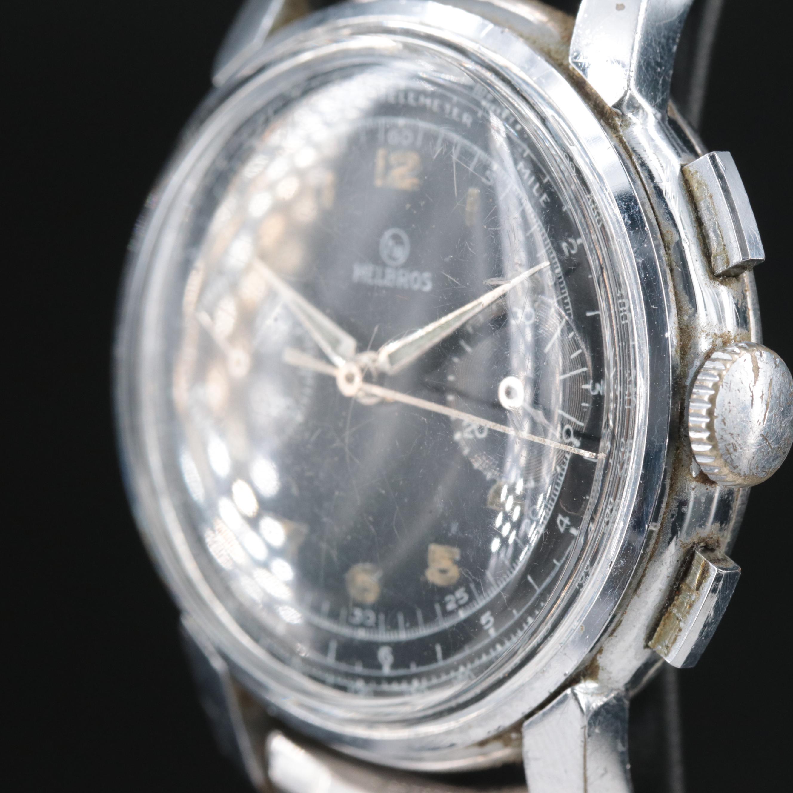 Vintage Helbros Chronograph Manual Wind Watch