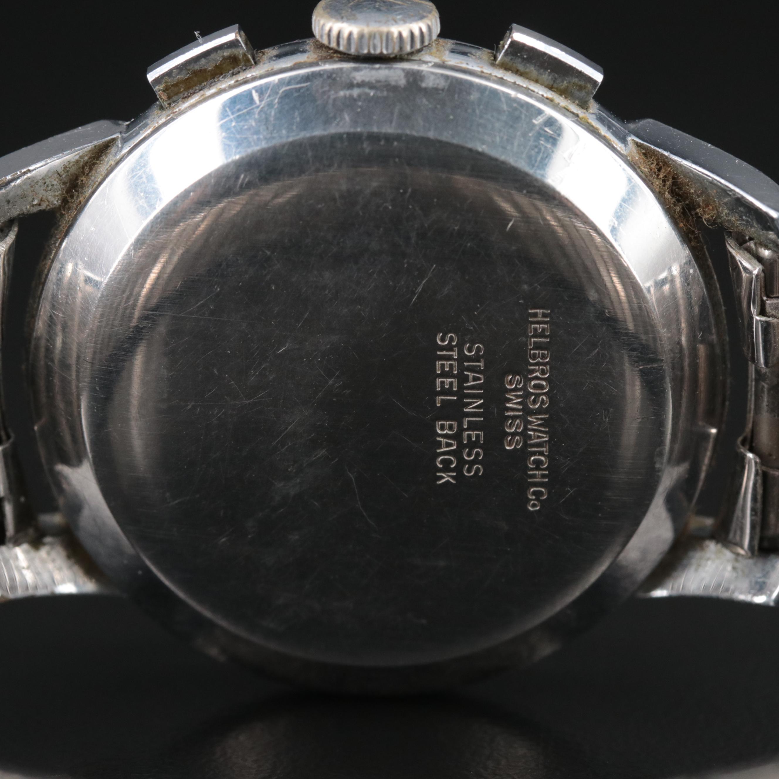 Vintage Helbros Chronograph Manual Wind Watch