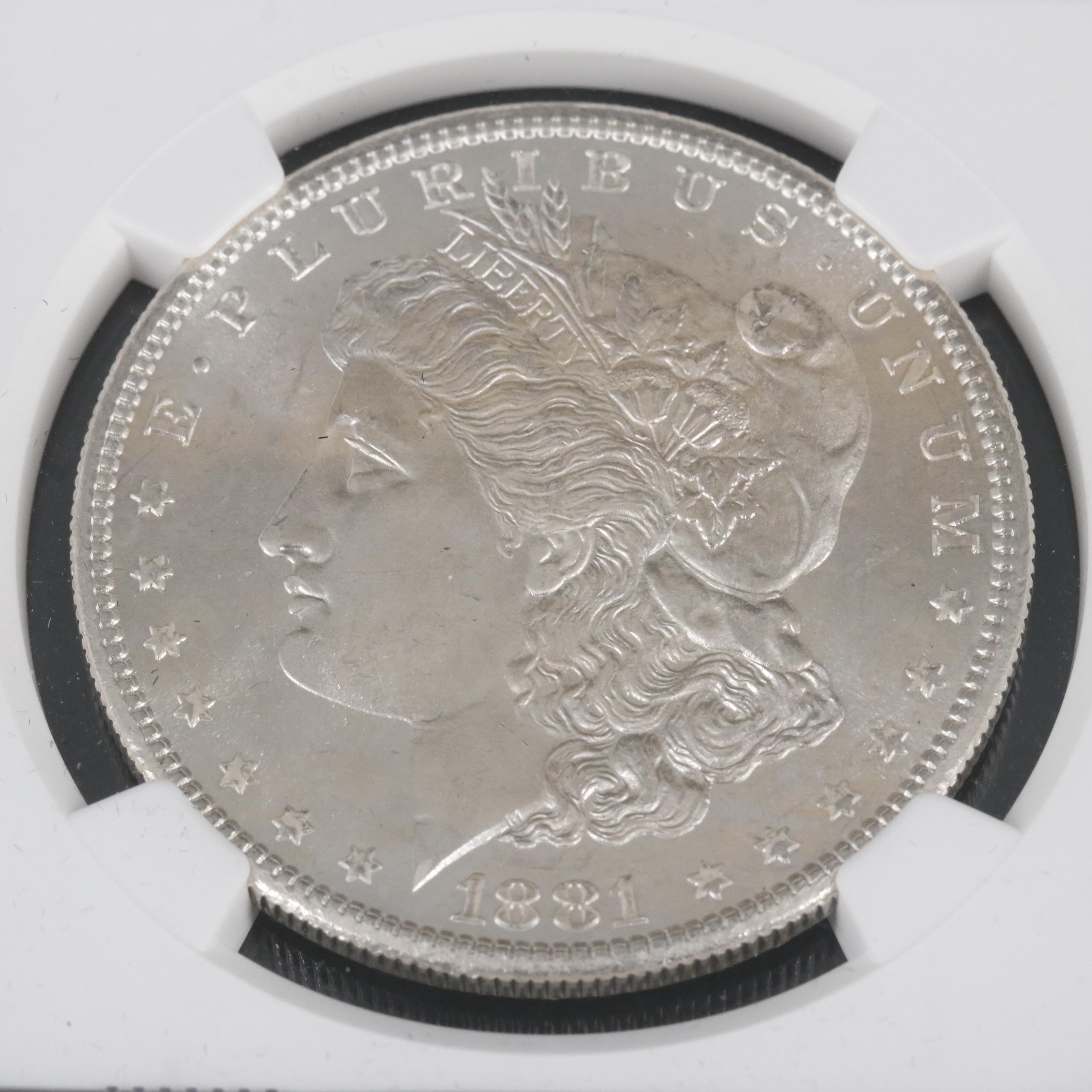 Two NGC Graded Uncirculated Morgan Silver Dollars