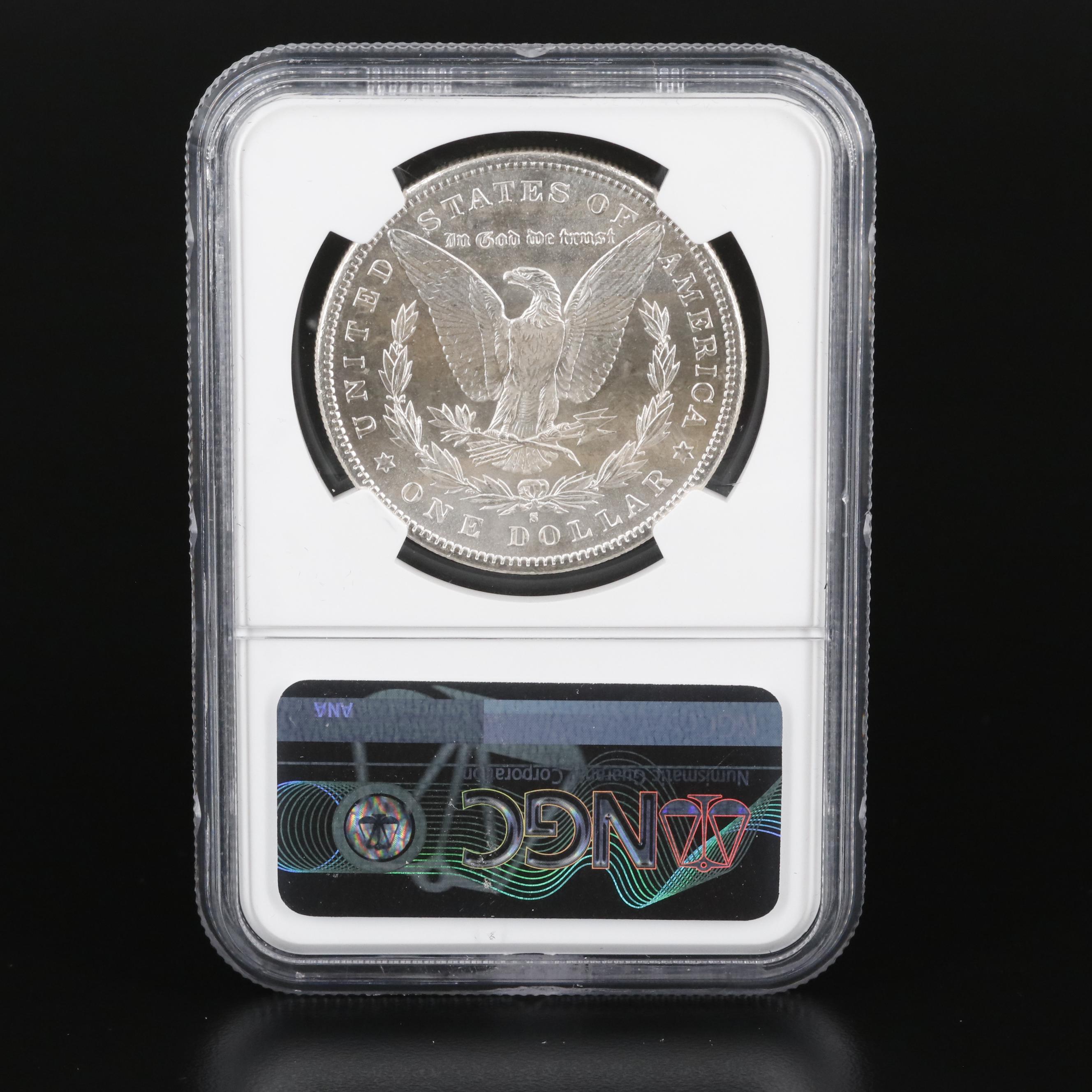 Two NGC Graded Uncirculated Morgan Silver Dollars