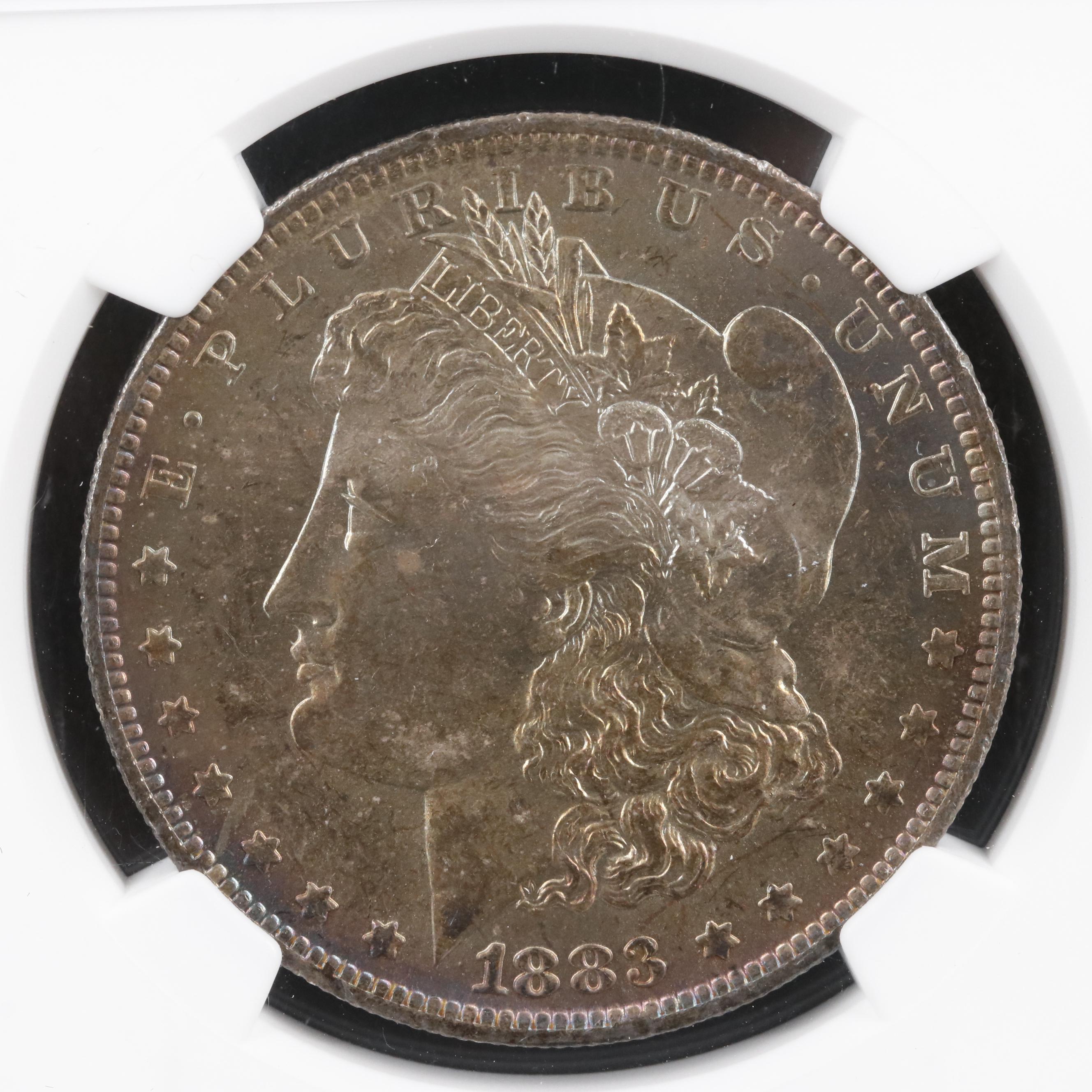 Two NGC Graded Uncirculated Morgan Silver Dollars