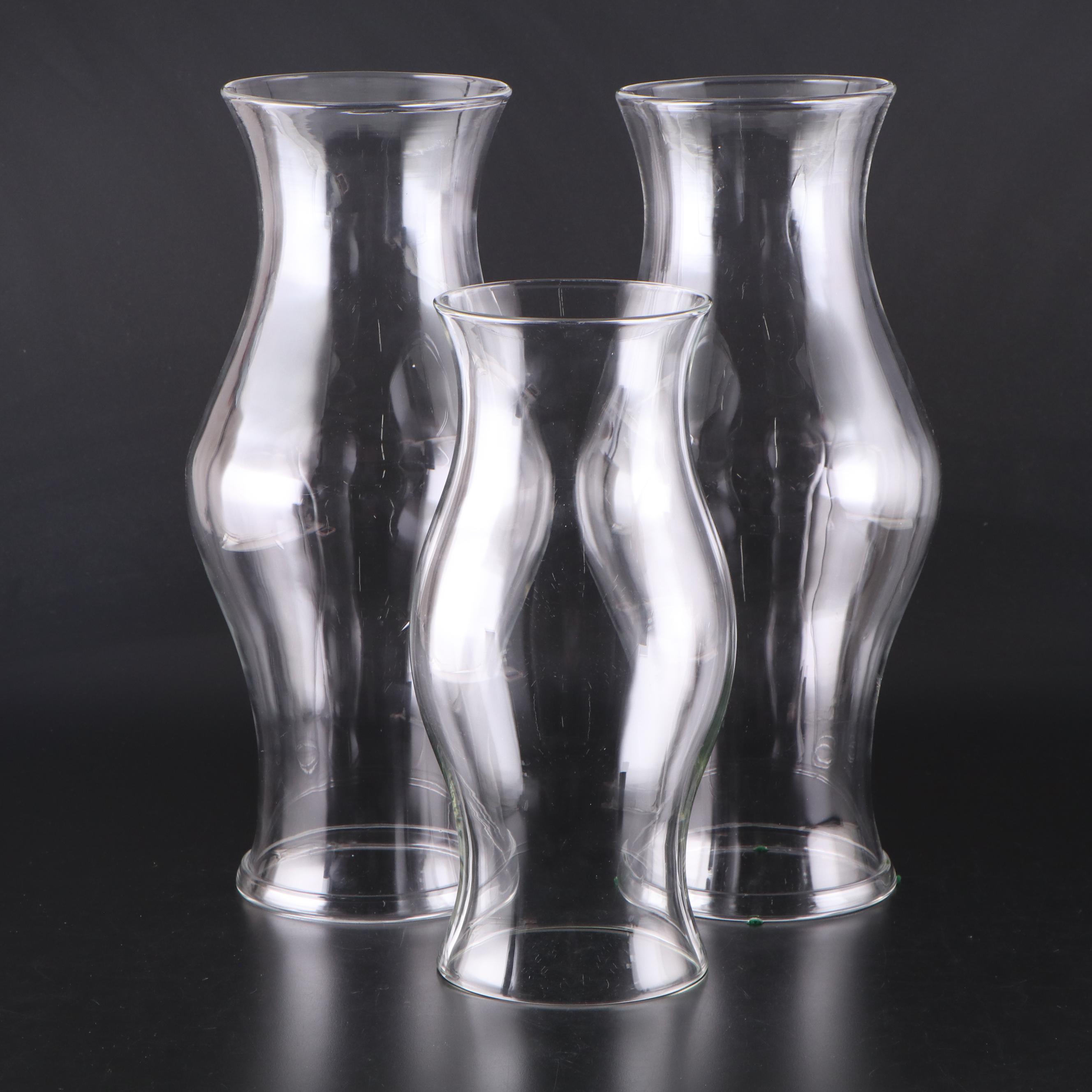 Oversized Hurricane Glass Candle Holders