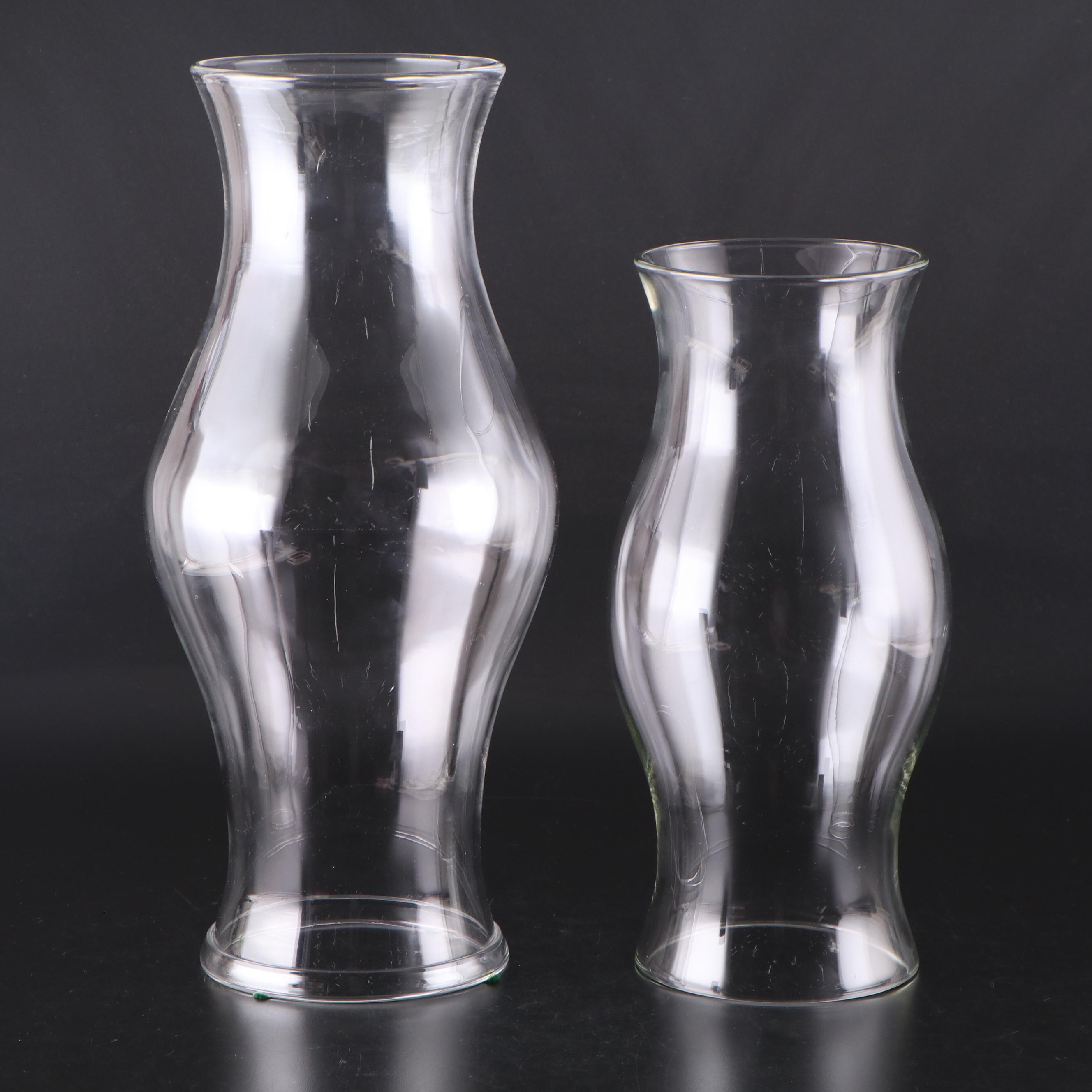 Oversized Hurricane Glass Candle Holders