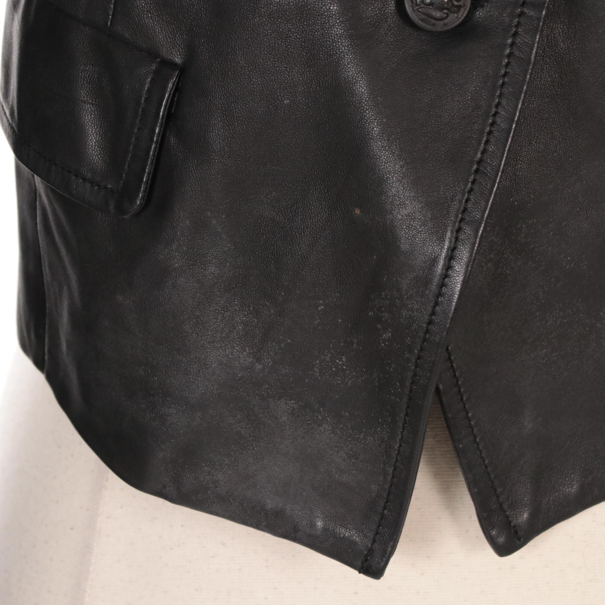 Boy. Band of Outsiders Military Style Cropped Leather Jacket