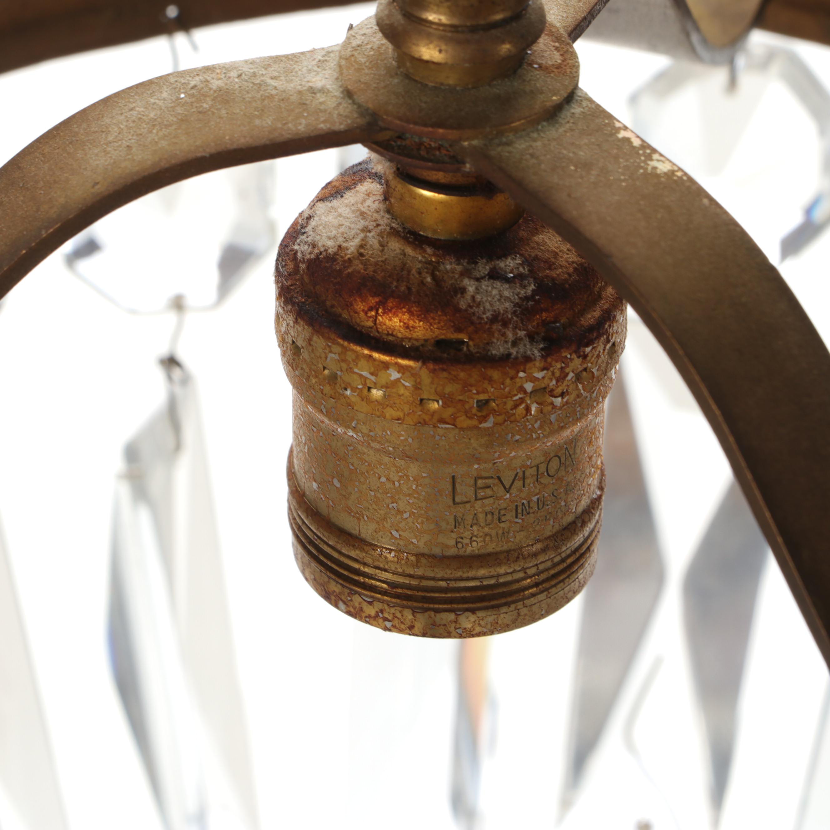 French Crown Crystal Basket Pendant Lights