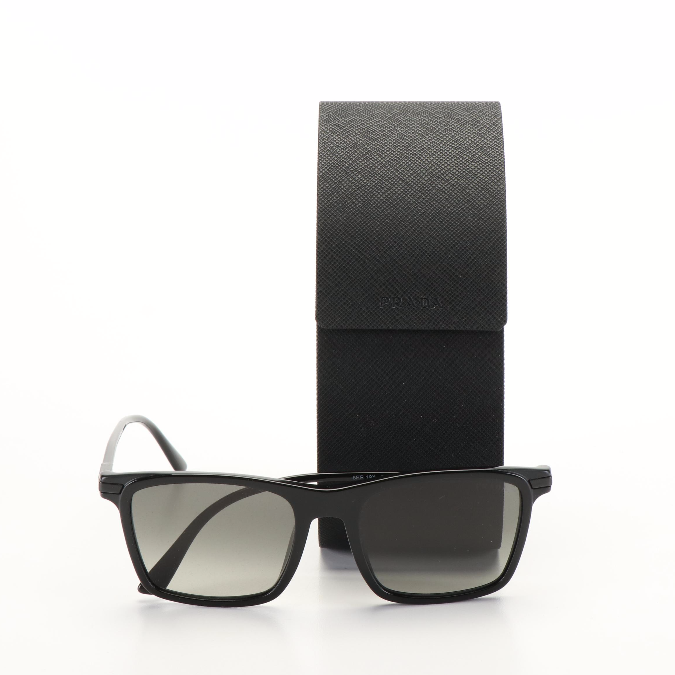 Prada SPR 19X Grey Gradient Sunglasses with Case