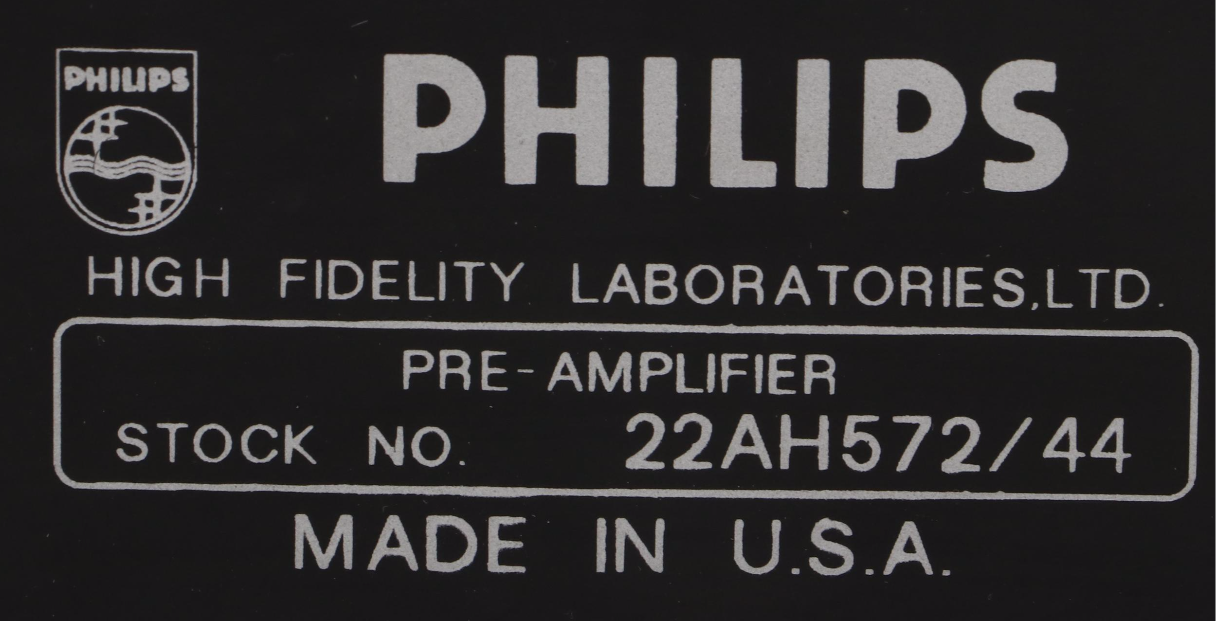 Philips High Fidelity Laboratories Model 572 Pre-Amplifier, 1978