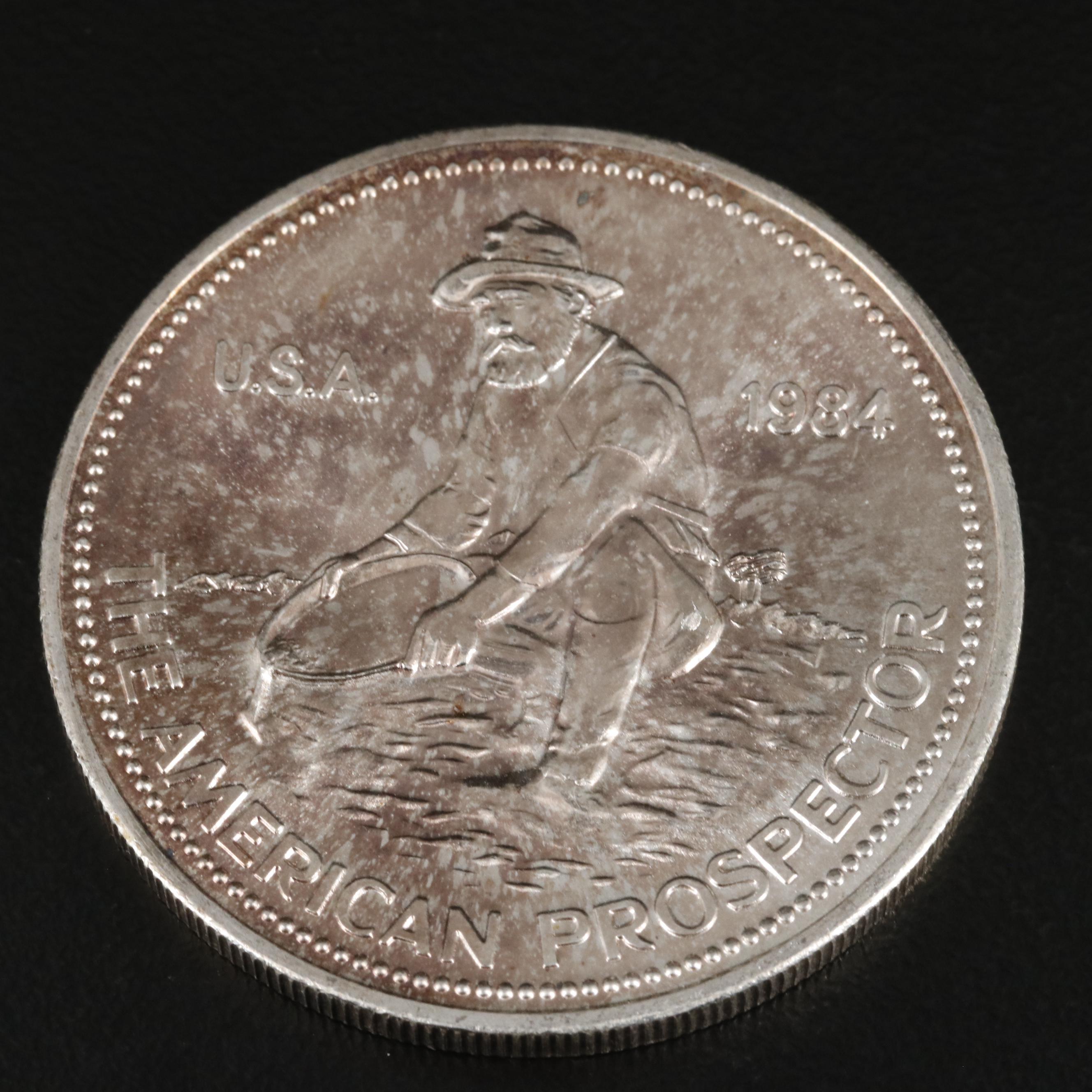 Four 1984 American Prospector One Ounce .999 Silver Rounds