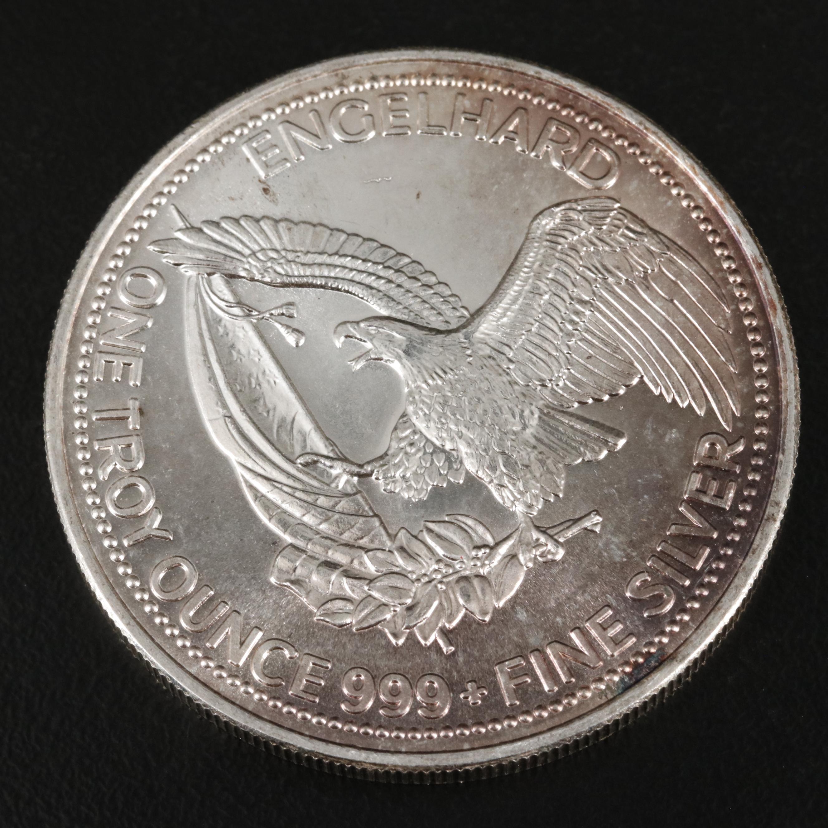 Four 1984 American Prospector One Ounce .999 Silver Rounds
