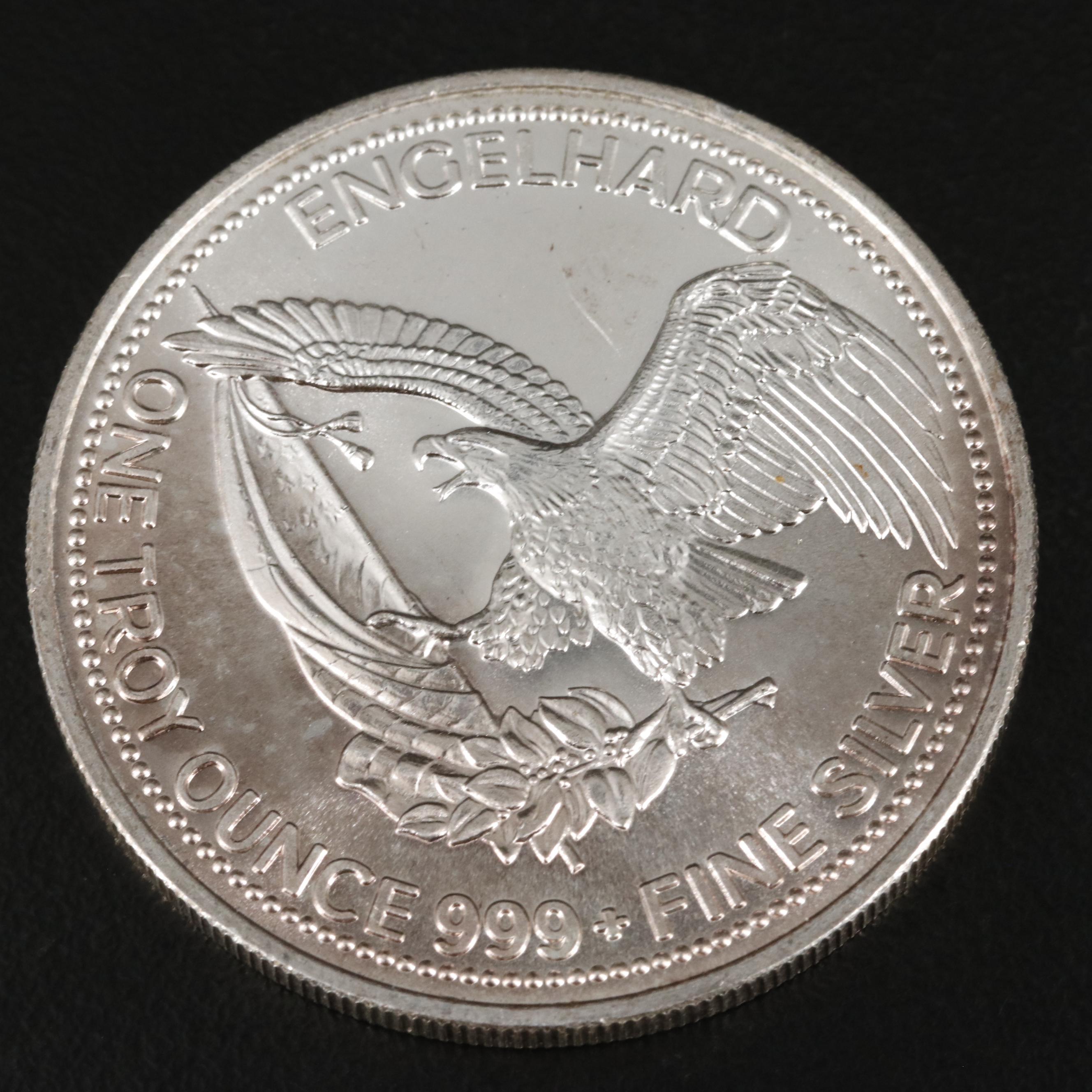Four 1984 American Prospector One Ounce .999 Silver Rounds
