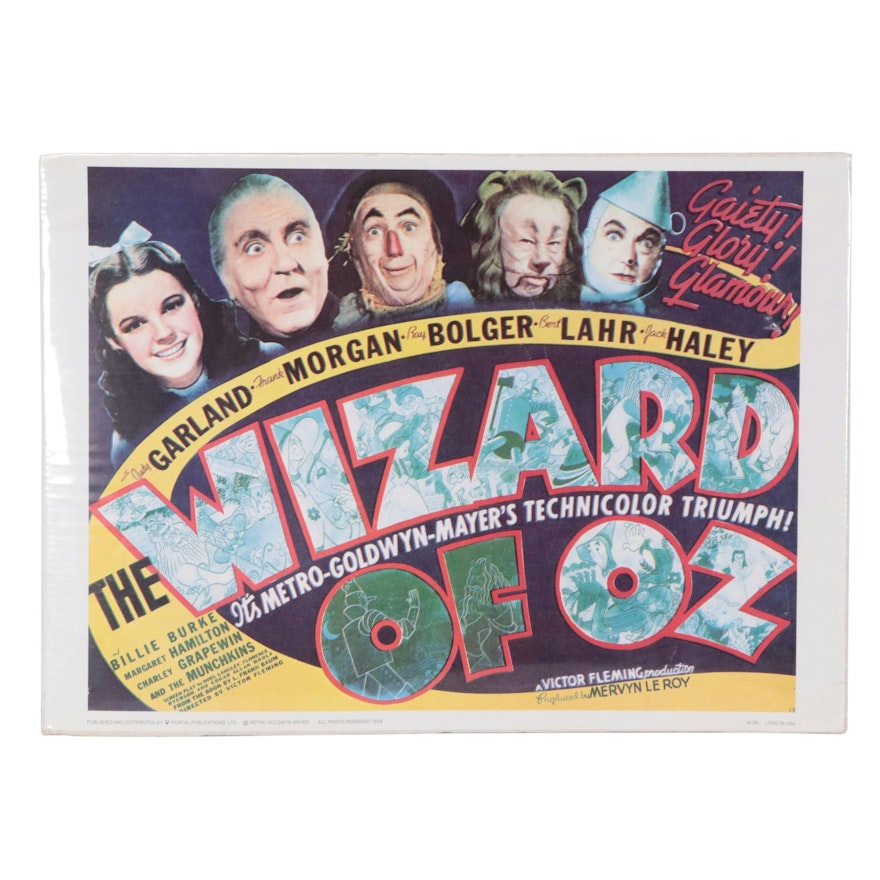 "The Wizard of Oz" Offset Lithograph Movie Poster, Late 20th Century