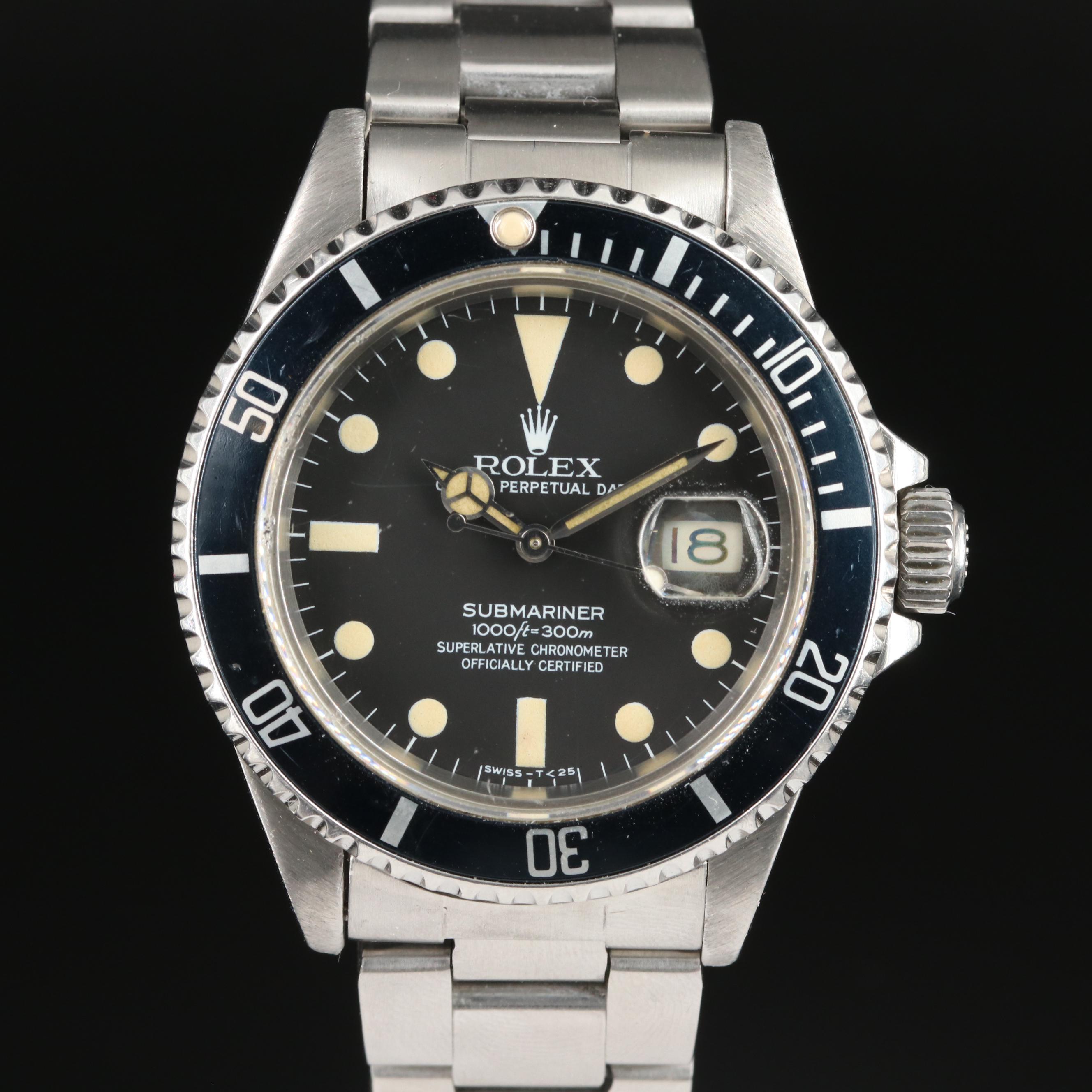1982 Rolex Submariner Date Watch