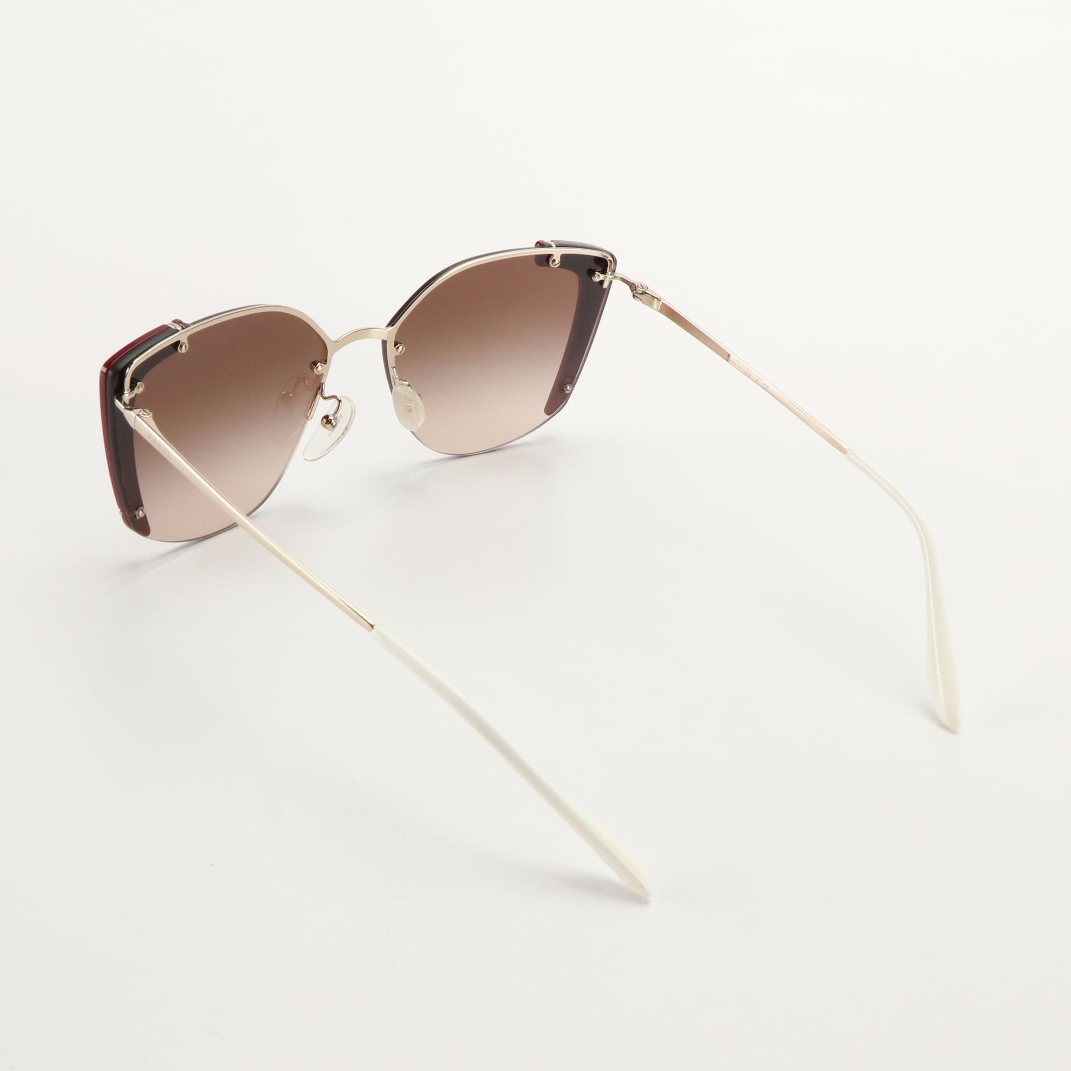 Prada Absolute PR59VS  Pale Gold and Bordeaux Sunglasses with Gradient