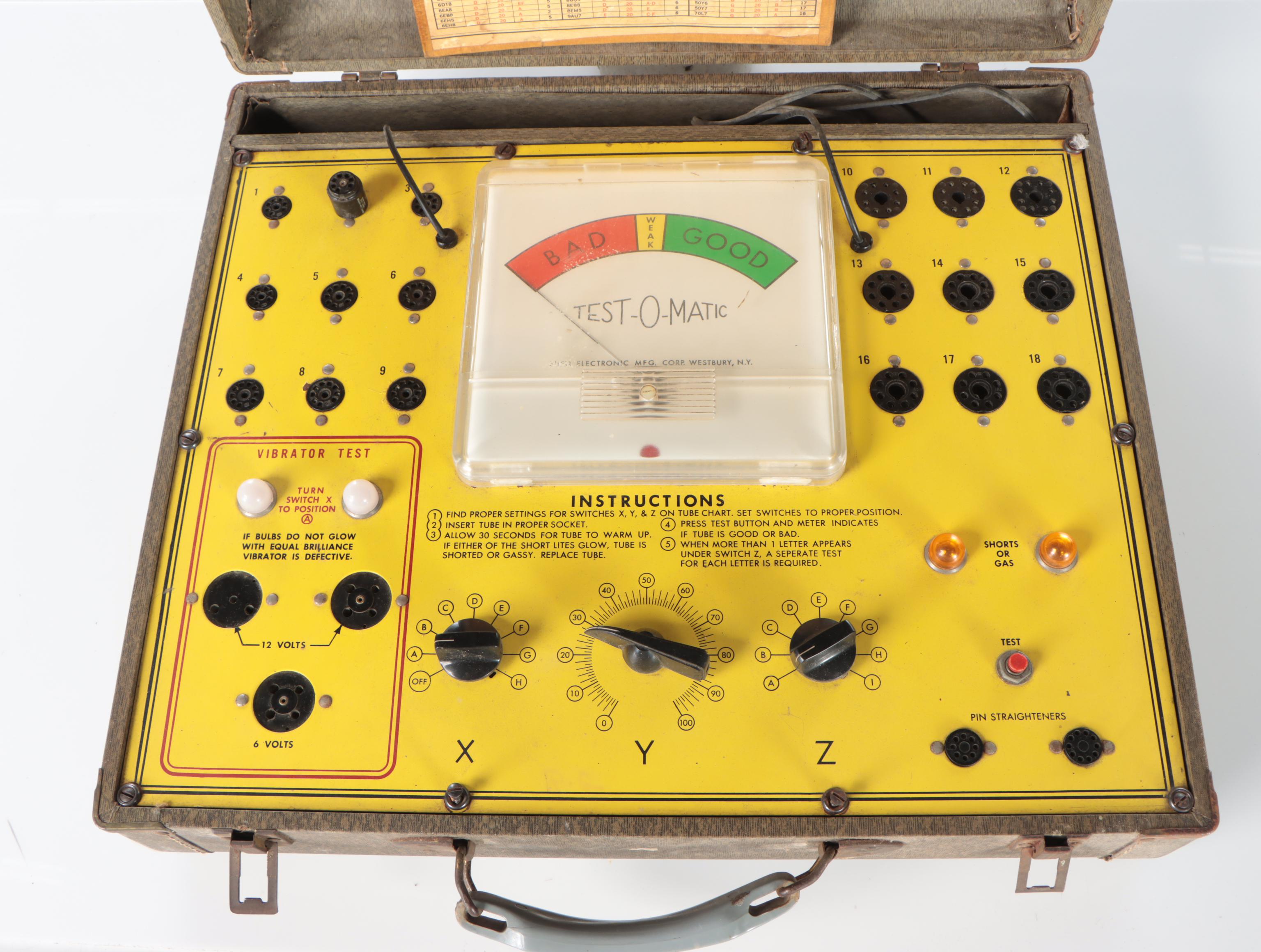 Shell Electronics L-18 Test-O-Matic Tube Tester, circa 1950s