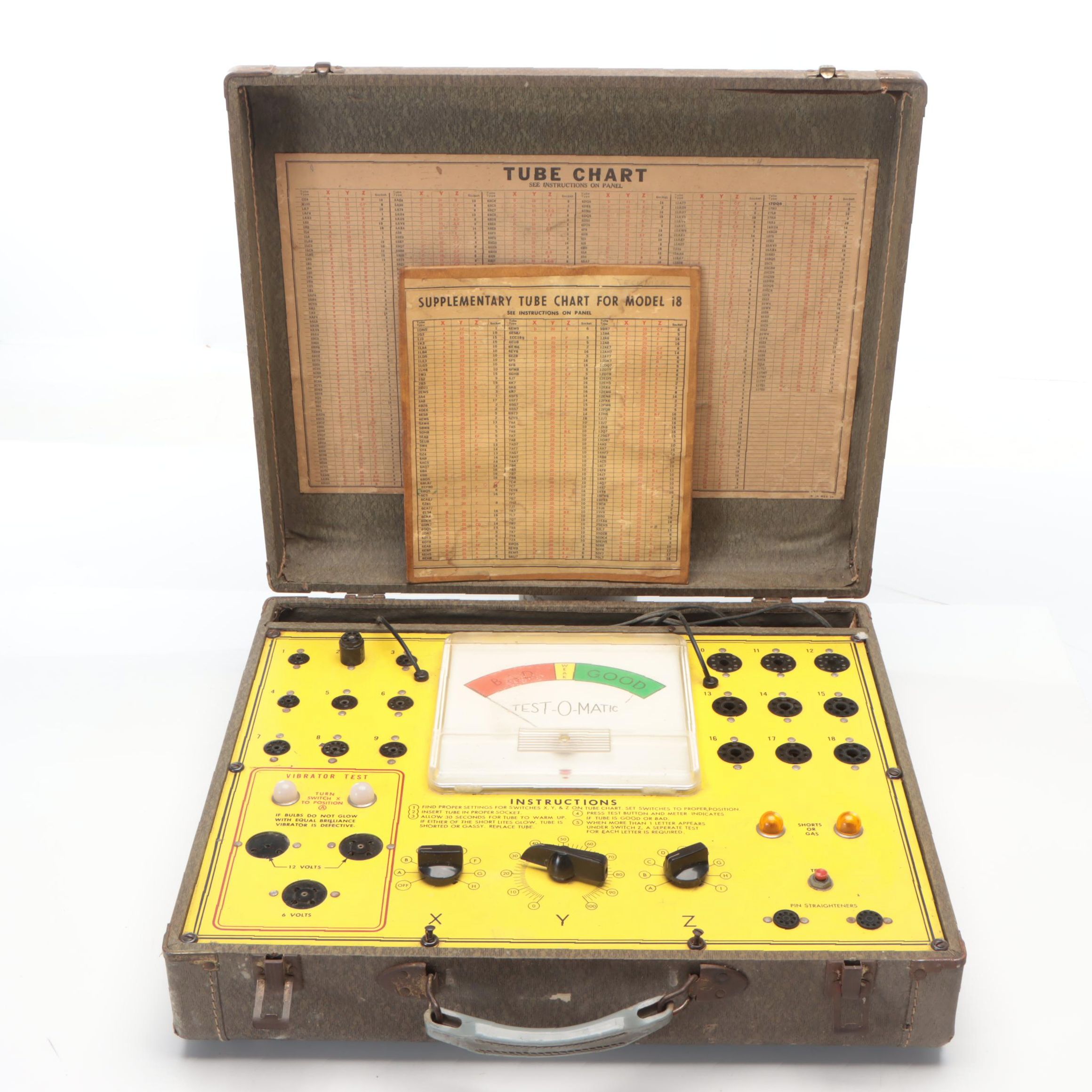 Shell Electronics L-18 Test-O-Matic Tube Tester, circa 1950s