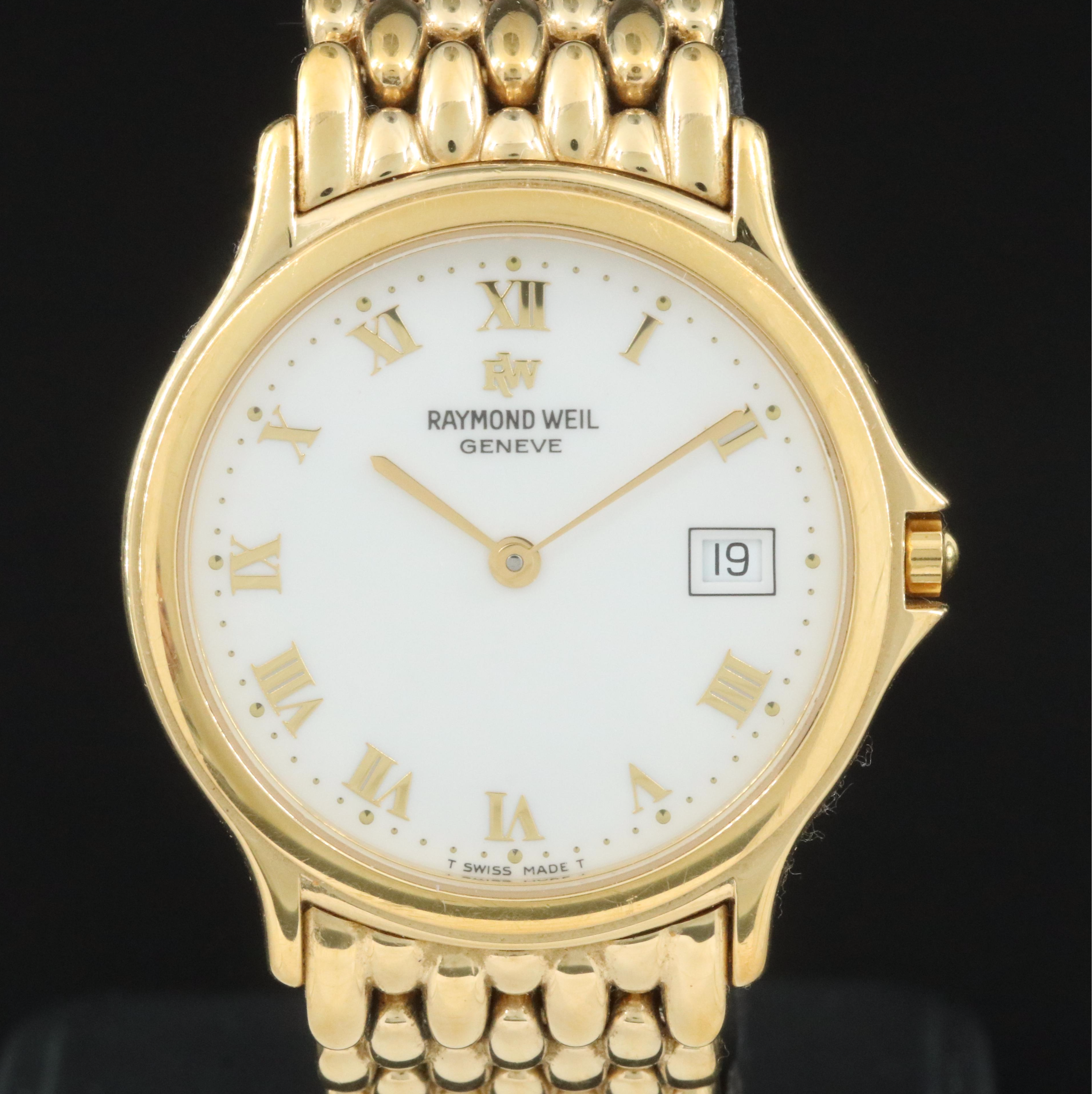 Raymond Weil White Roman Dial with Date Watch