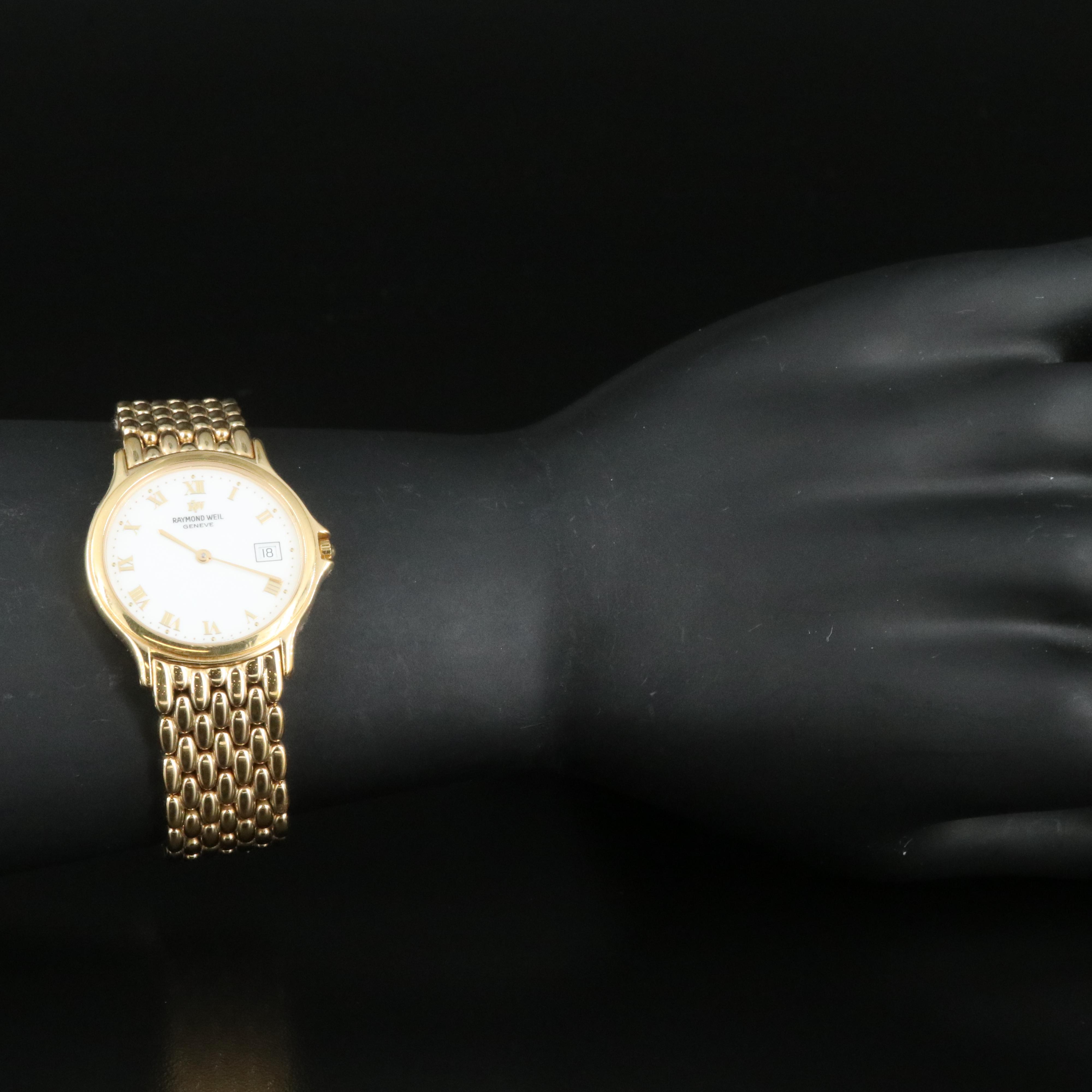 Raymond Weil White Roman Dial with Date Watch