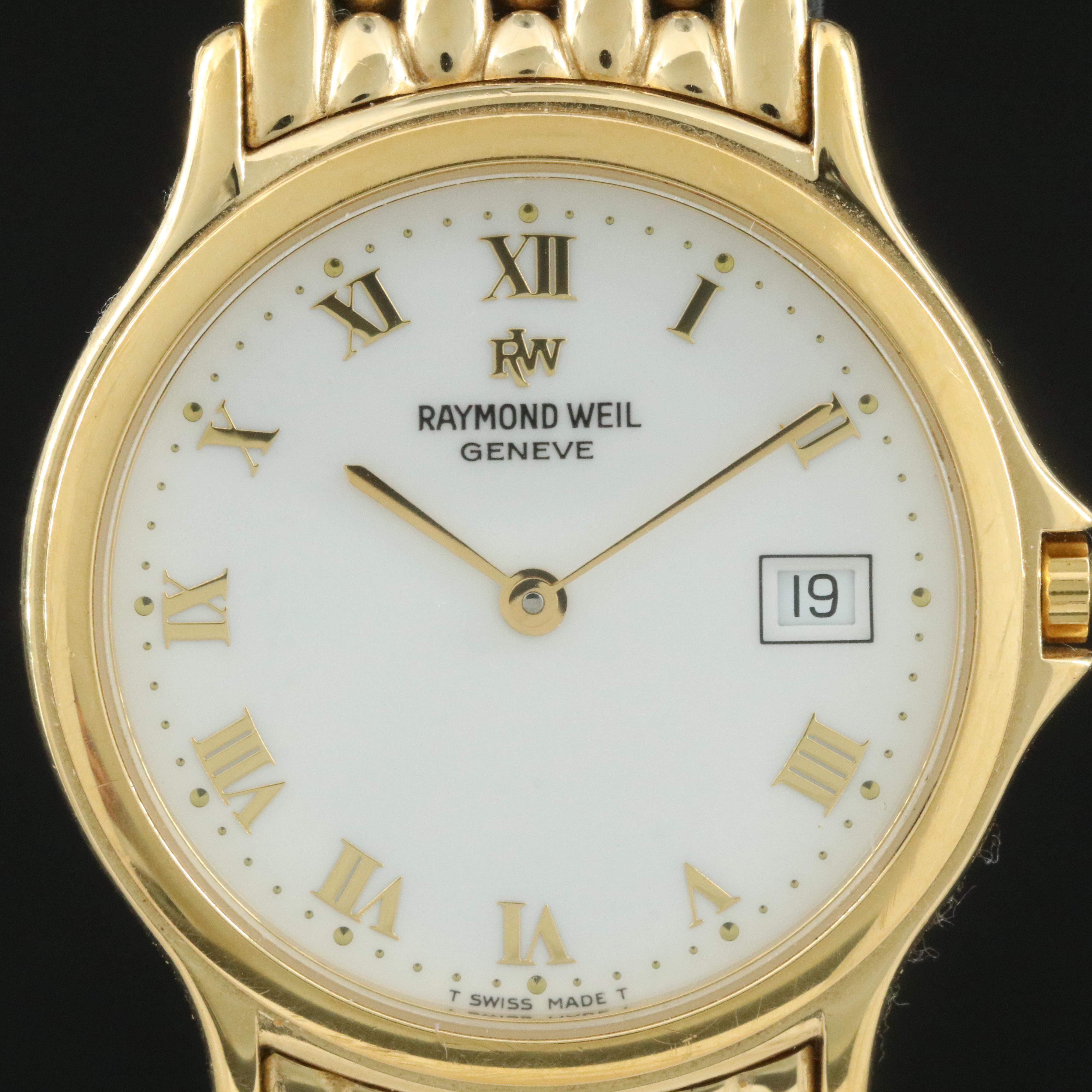 Raymond Weil White Roman Dial with Date Watch