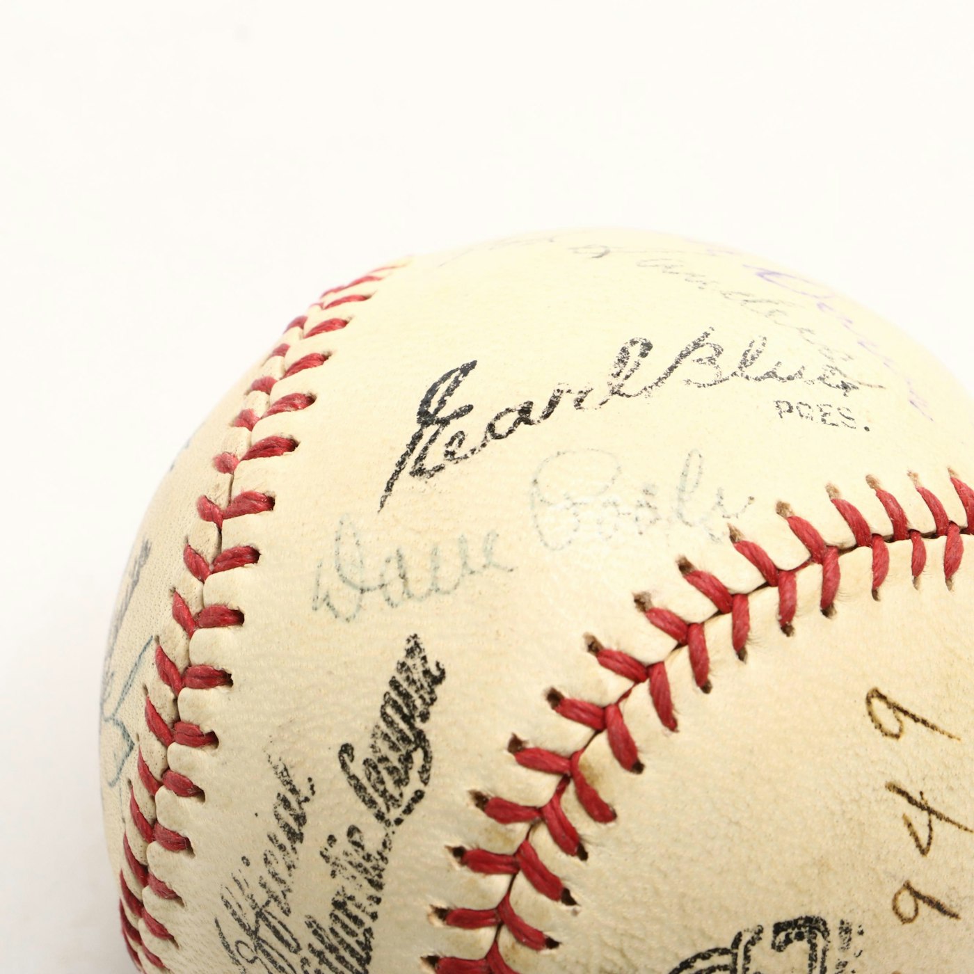 1949 Columbia Reds Team-Signed Baseball Featuring Roy McMillan with ...