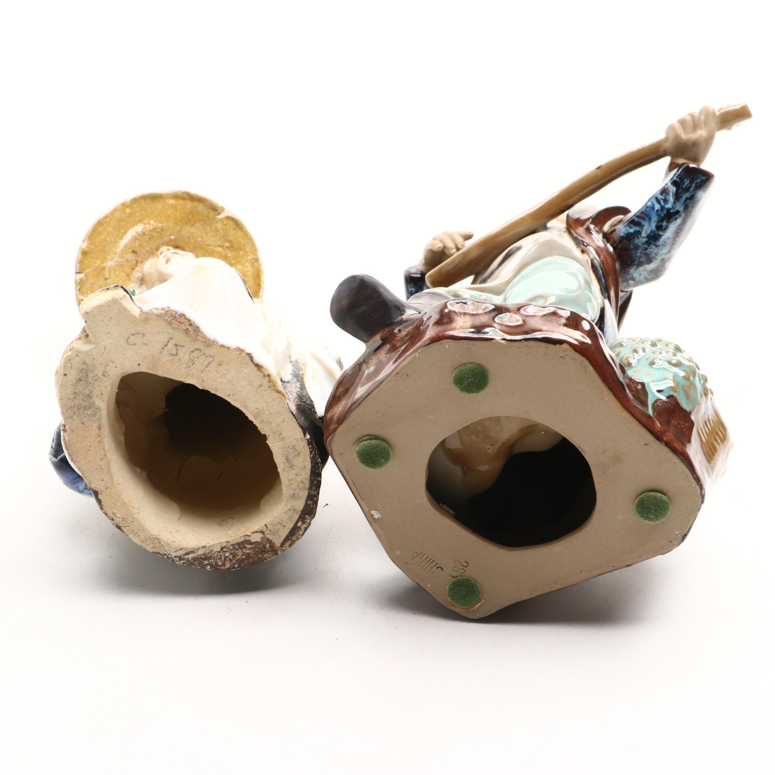 Chinese Shiwan Earthenware Figurines
