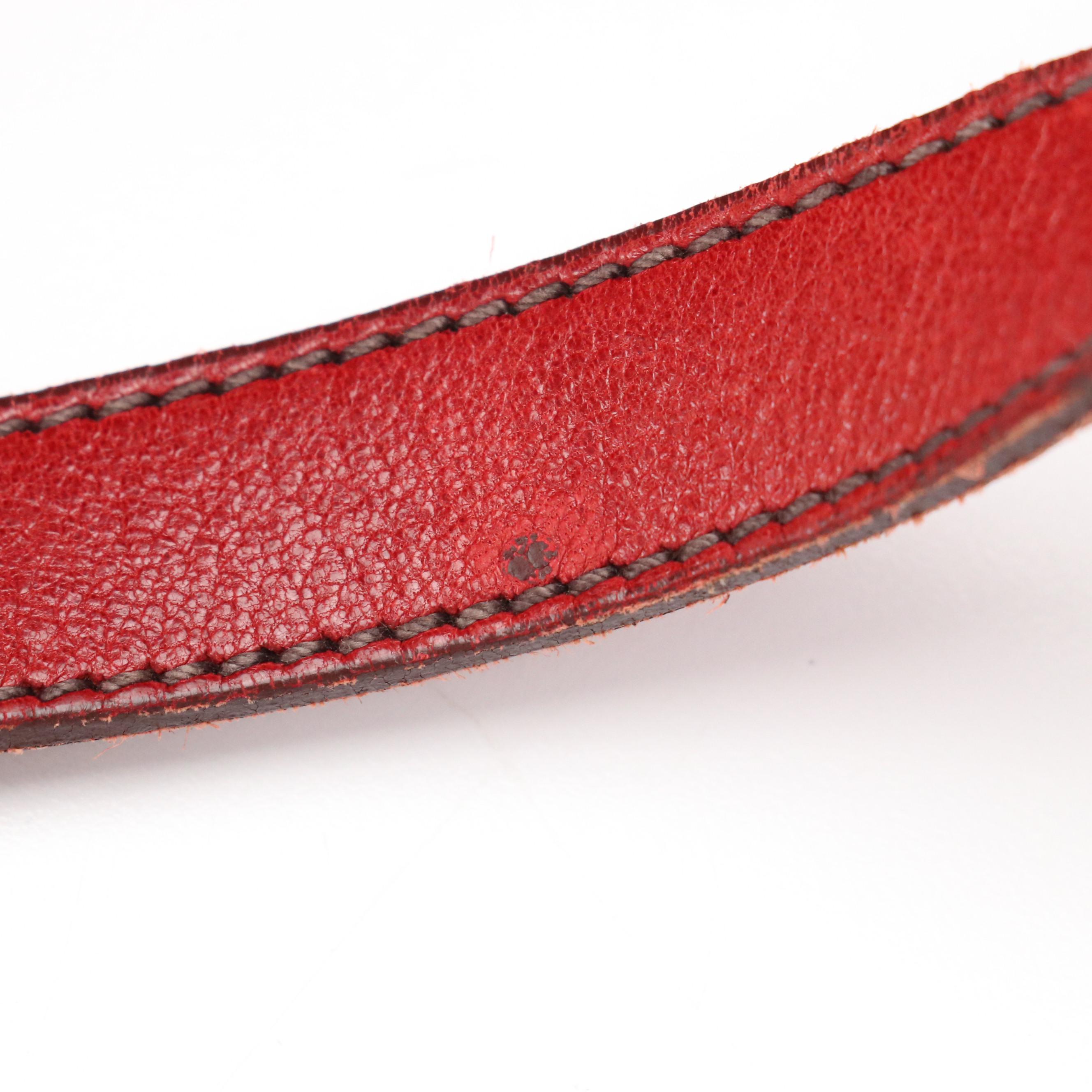 Prada Two-Way Shoulder Bag in Red Cervo Shine Leather