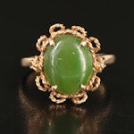 Vintage 10K Nephrite Ring