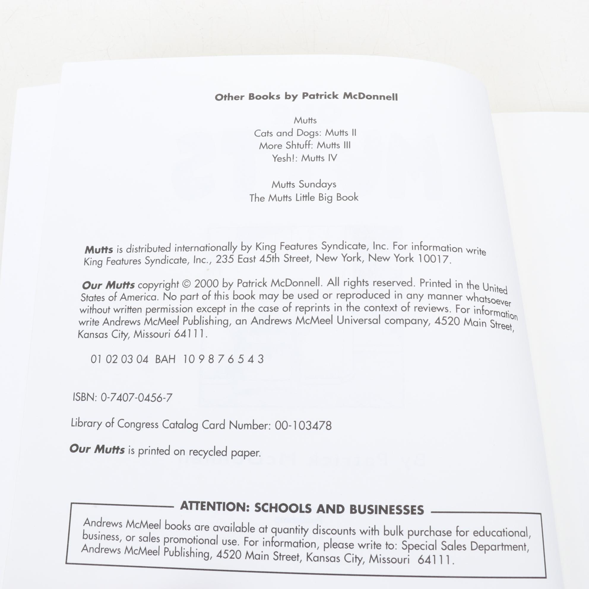 Nineteen Books of "Mutts" and "Get Fuzzy" Comics, Late 20th to 21st Century