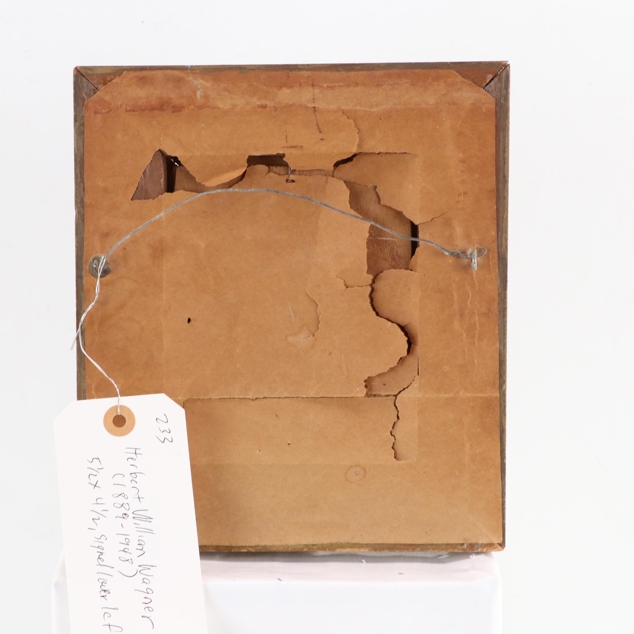 Herbert William Wagner Oil Painting of Birch Forest Landscape