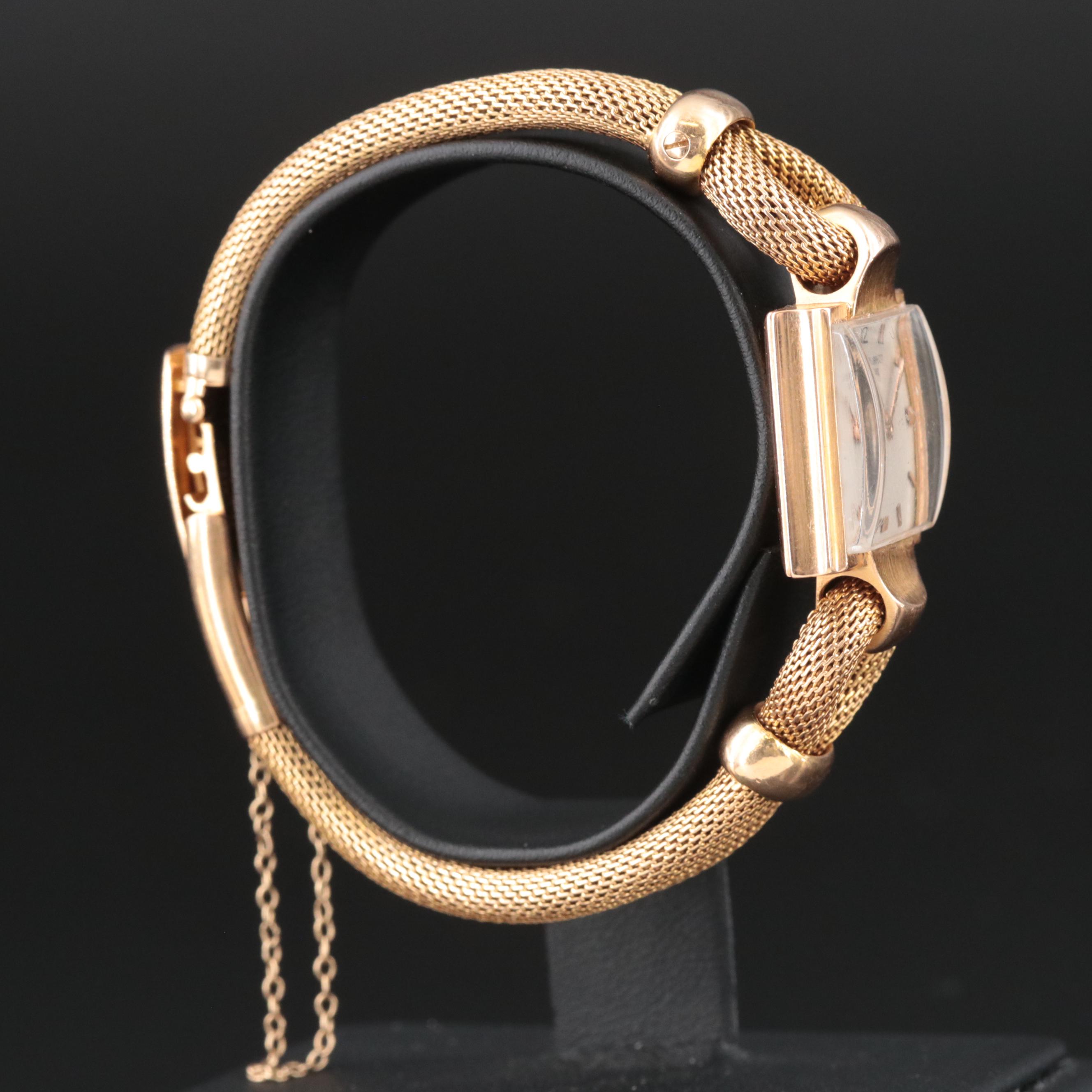 Vintage 18K Patek Philippe Heavy Center Lugs, Double Rope Bracelet Watch