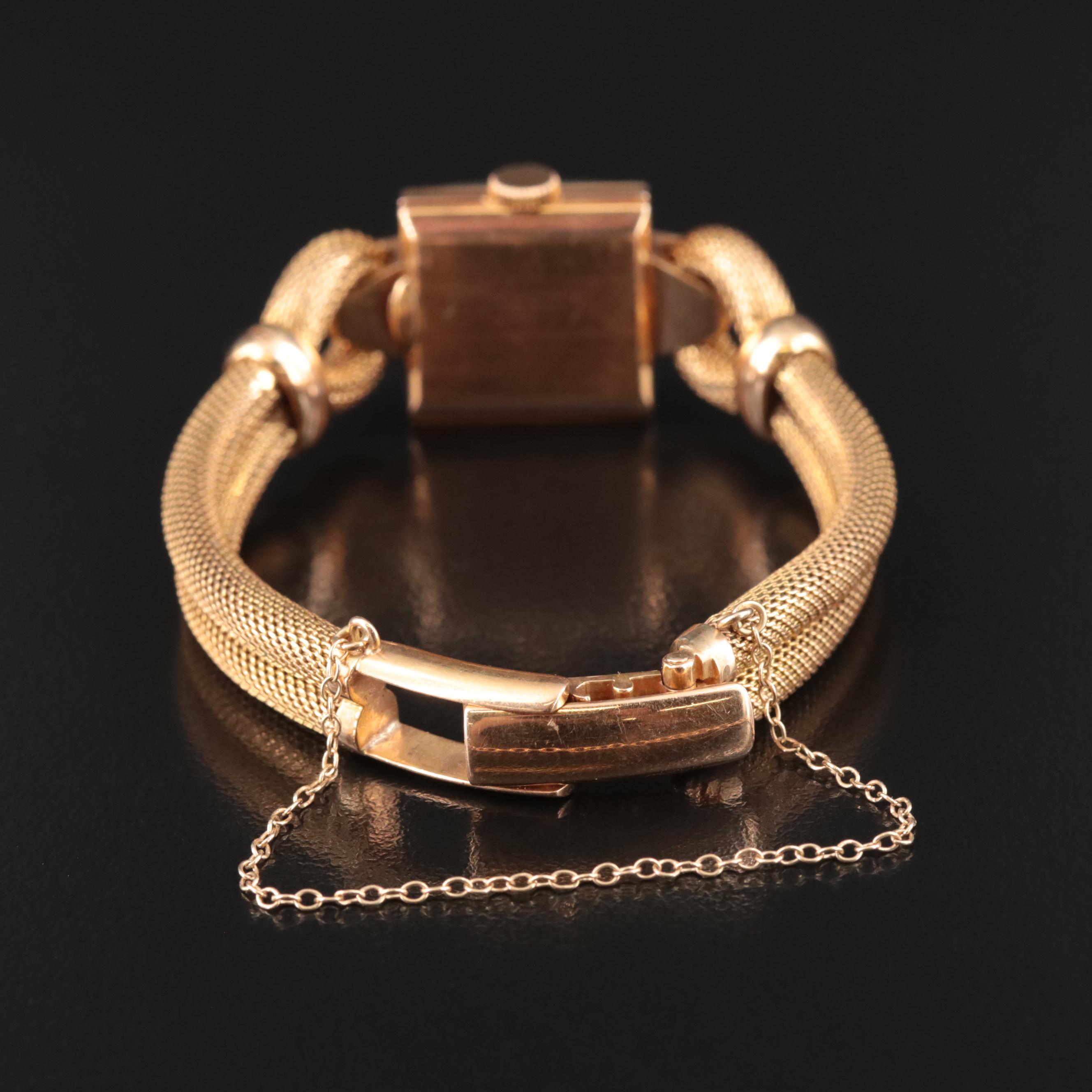 Vintage 18K Patek Philippe Heavy Center Lugs, Double Rope Bracelet Watch