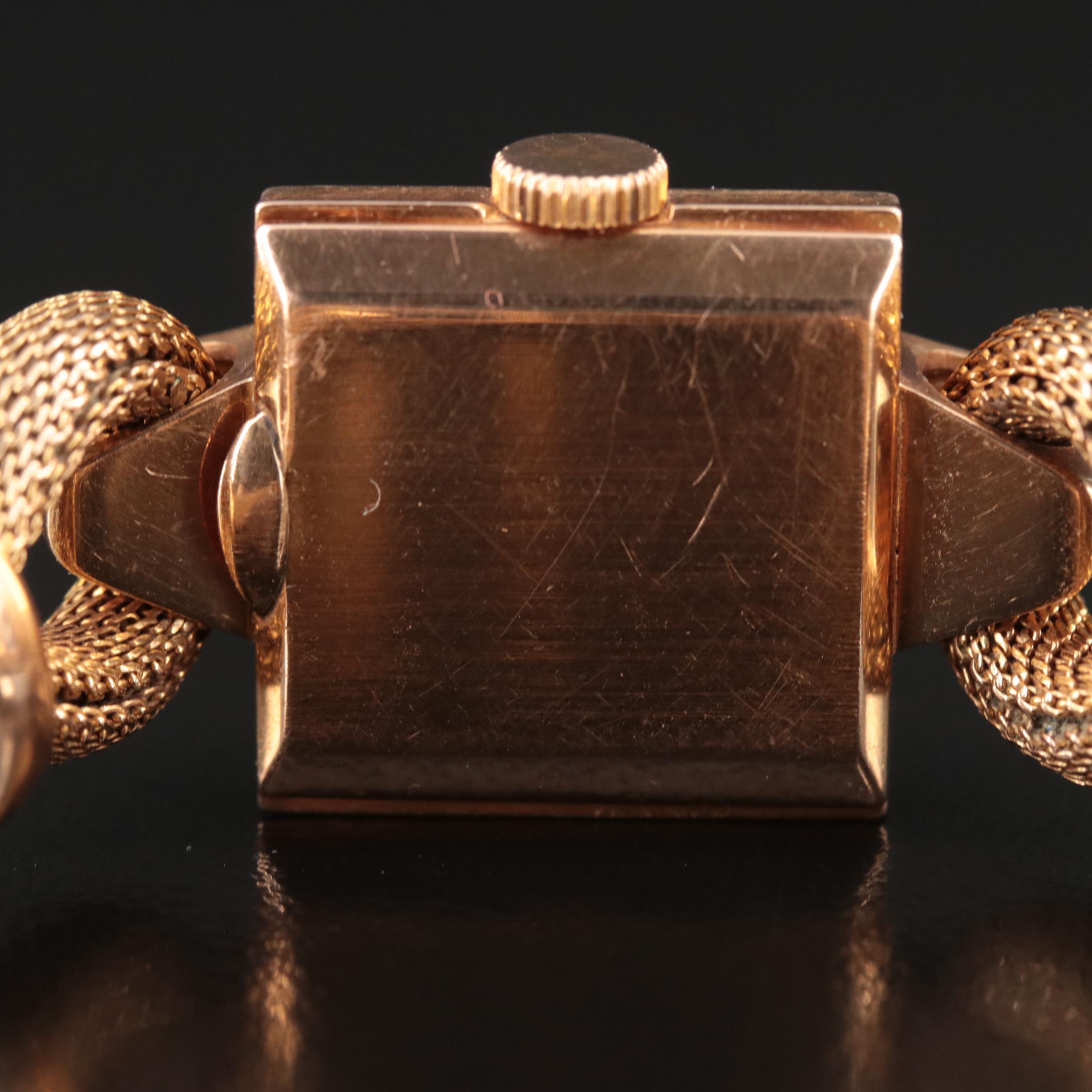 Vintage 18K Patek Philippe Heavy Center Lugs, Double Rope Bracelet Watch