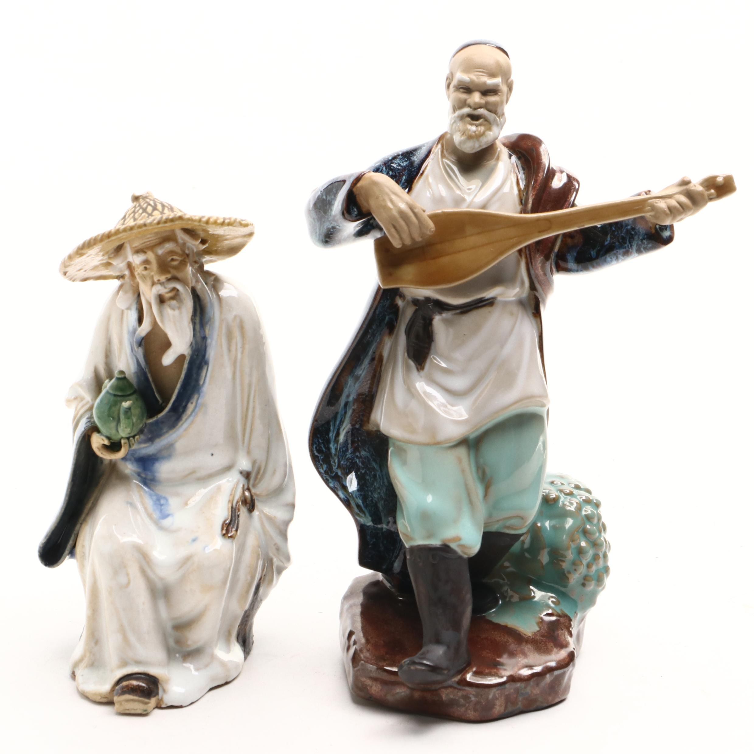 Chinese Shiwan Earthenware Figurines