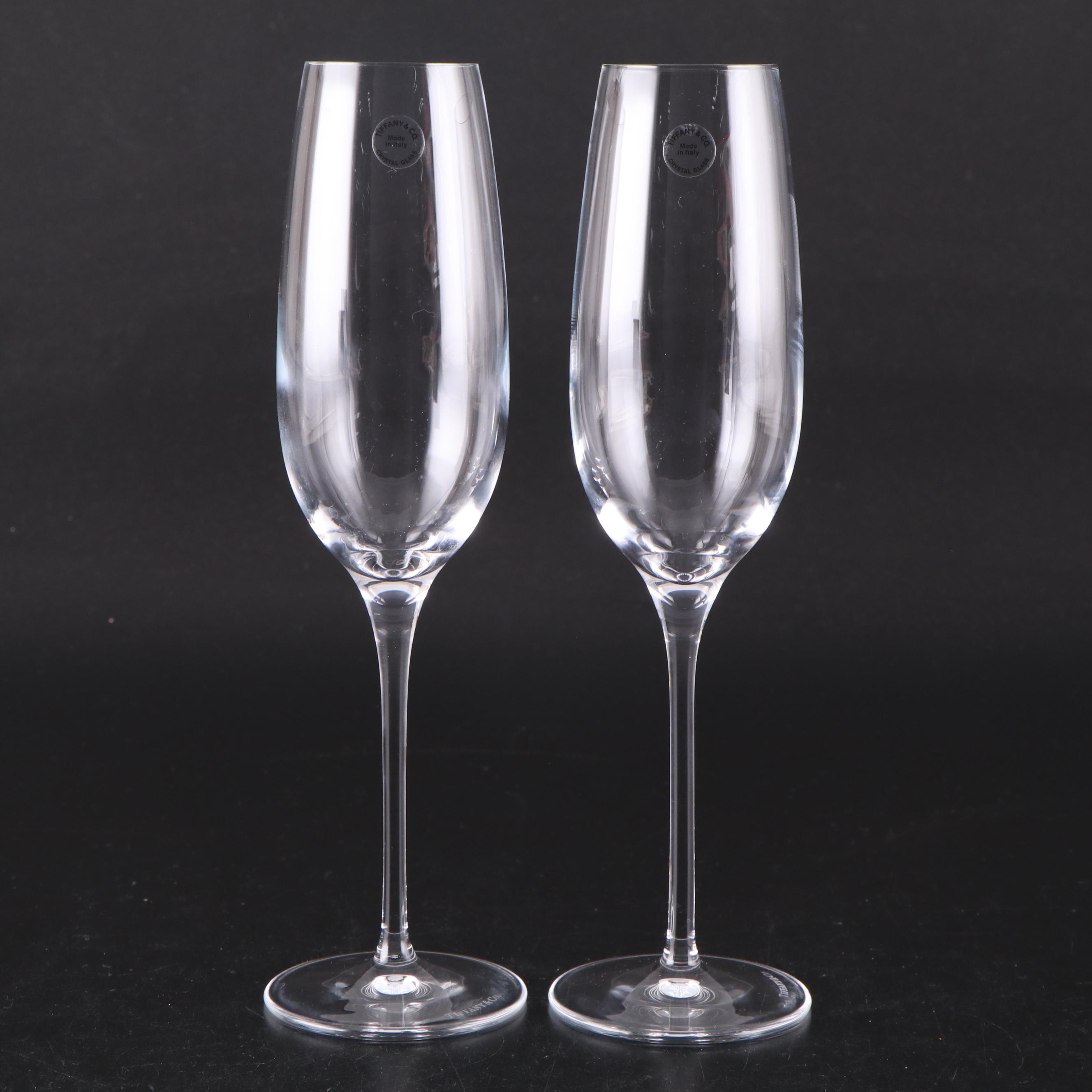 Tiffany & Co. "Classic Home Essentials" Crystal Champagne Flutes